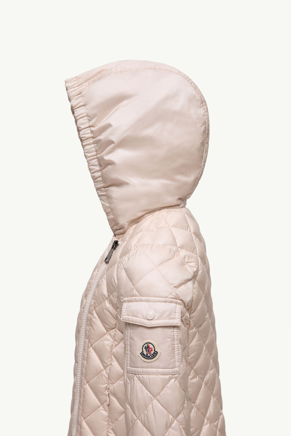 Corbelin Diamond-Quilted Hooded Down Jacket Girl Light Pink Moncler 2