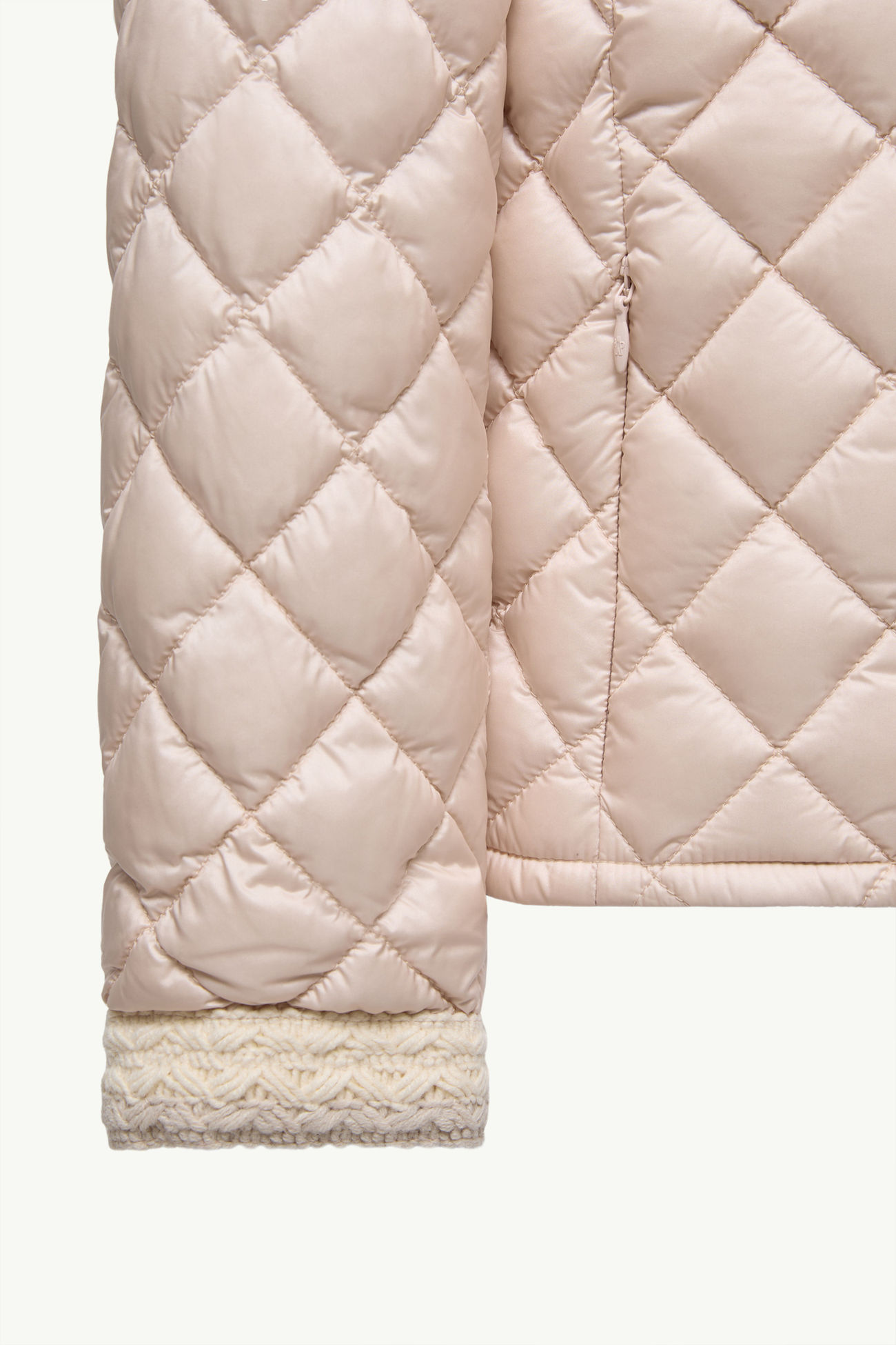 Corbelin菱形絎縫連帽羽絨外套 女童 淺粉紅色 Moncler 4
