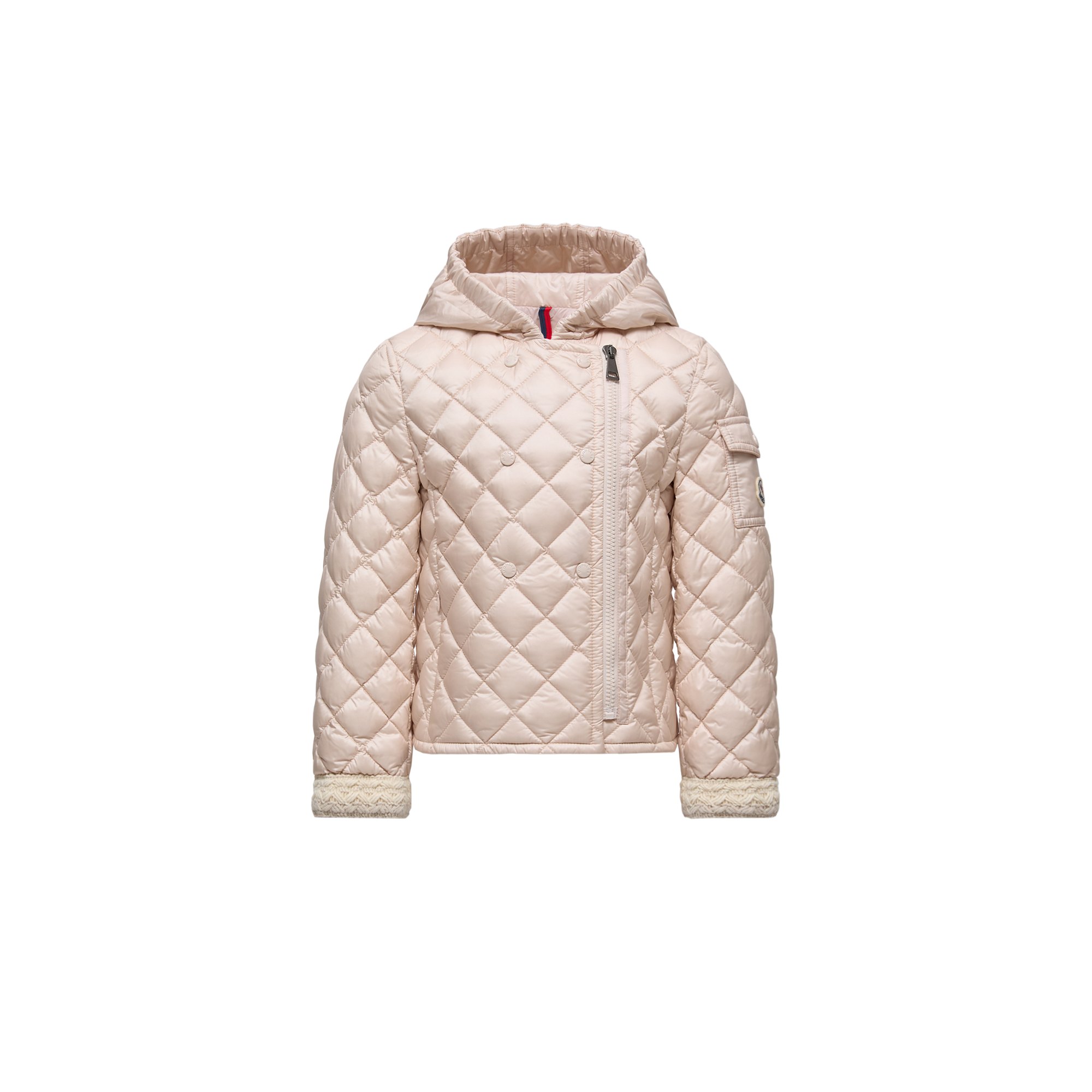 Moncler Enfant Girls Short Down Jacket - Pink - 12Y - Down Padded
