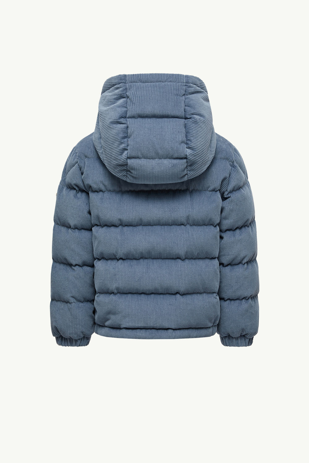 Puki Hooded Corduroy Down Jacket Boy Cobalt Blue Moncler 3