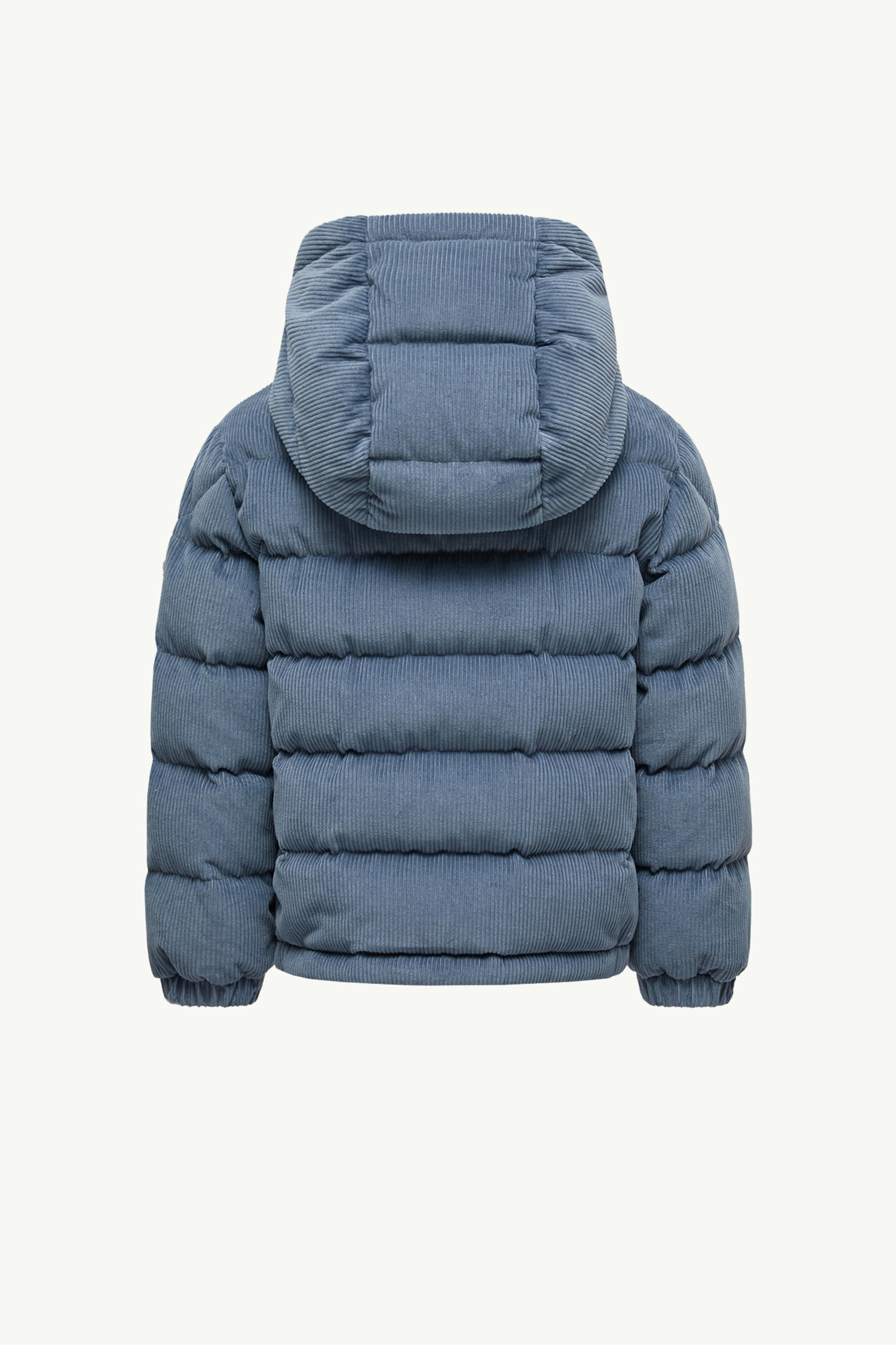 Puki Hooded Corduroy Down Jacket Boy Cobalt Blue Moncler 3
