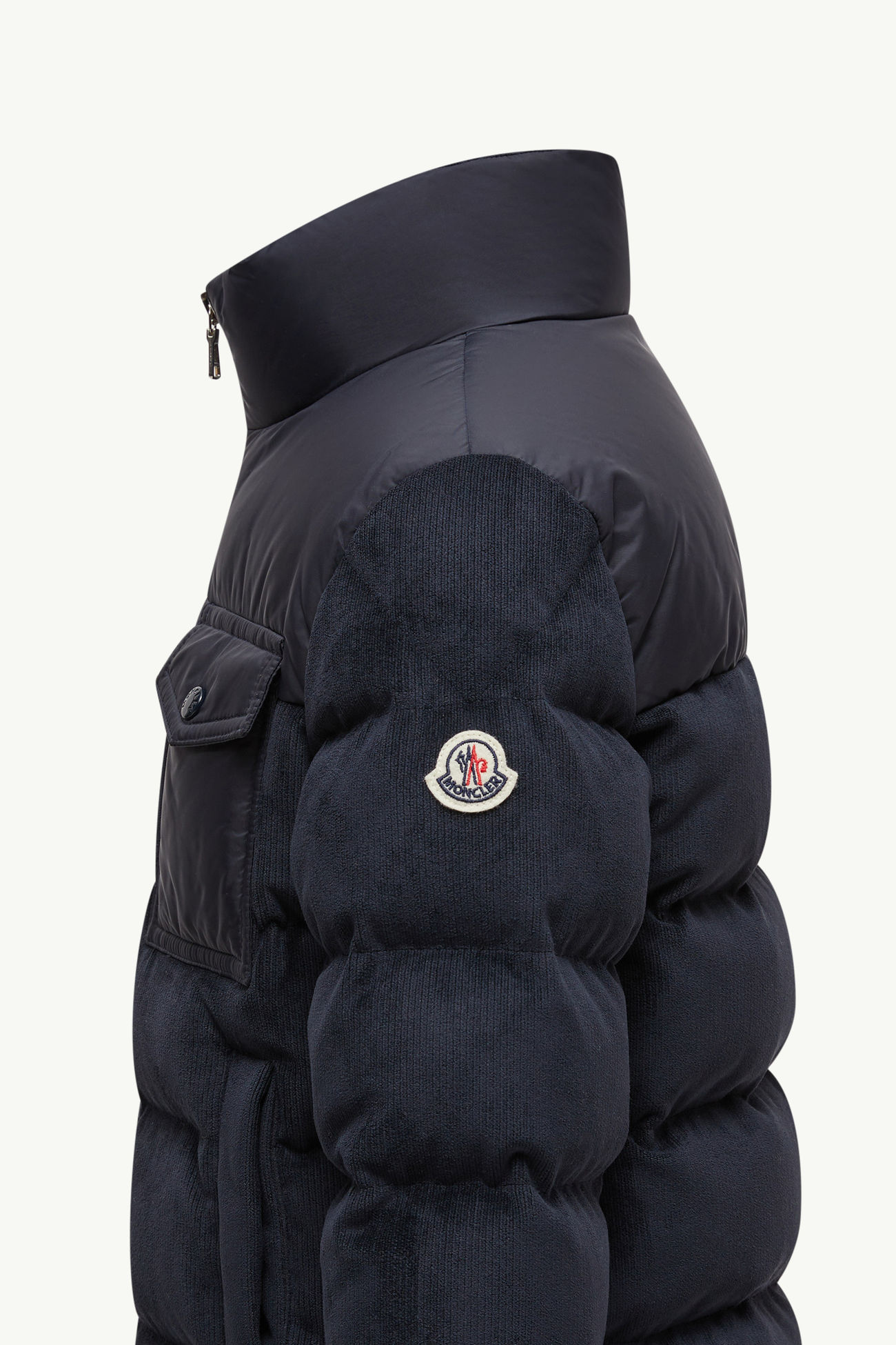 Camul Velvet Down Jacket Boy Navy Blue Moncler 2