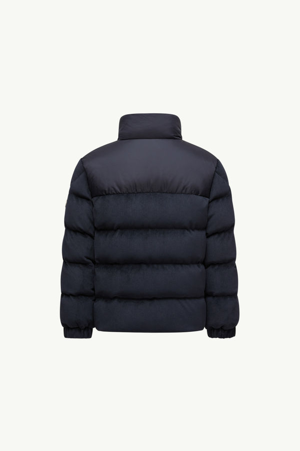 Camul Velvet Down Jacket Boy Navy Blue Moncler 3