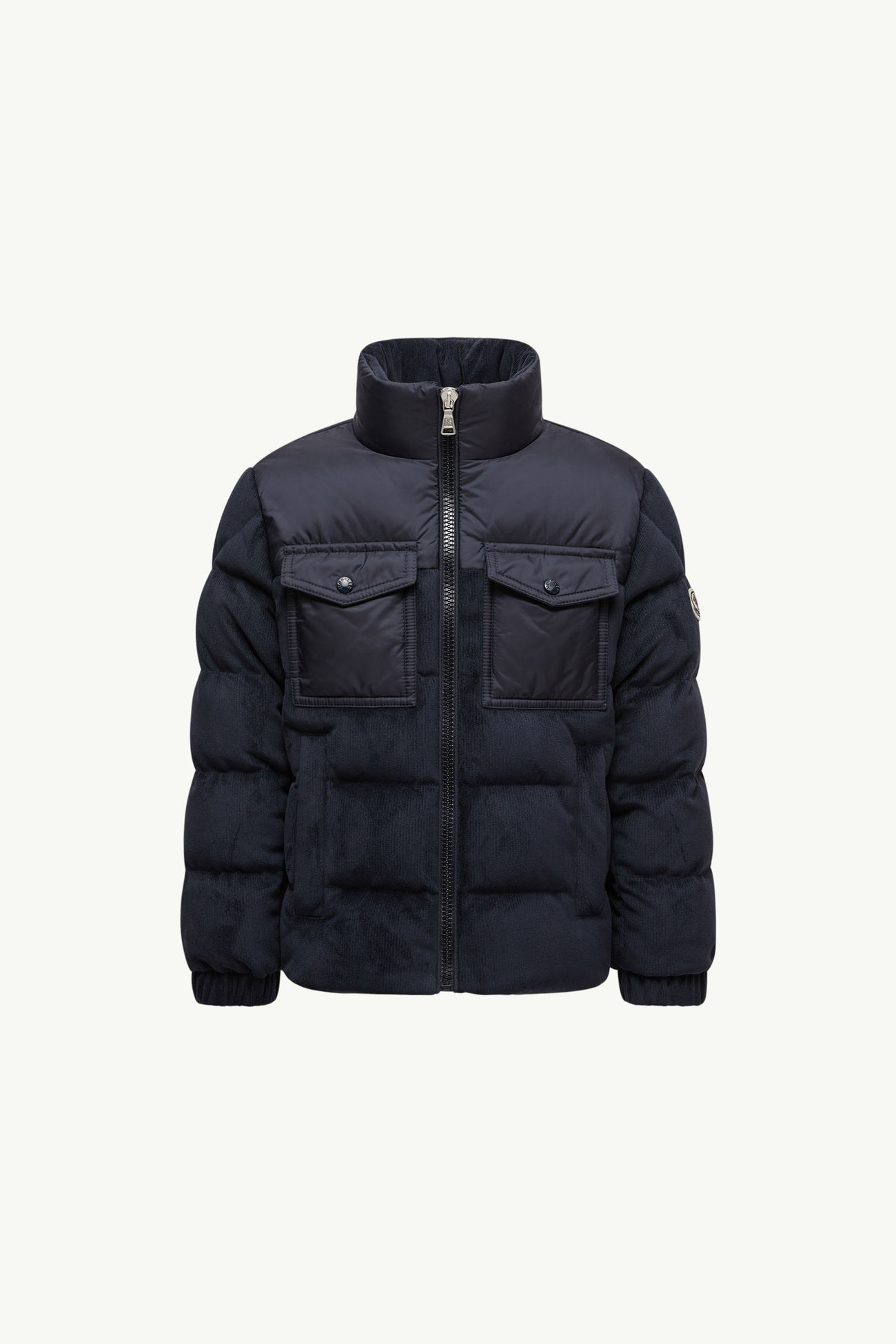Camul Velvet Down Jacket Boy Navy Blue Moncler 0