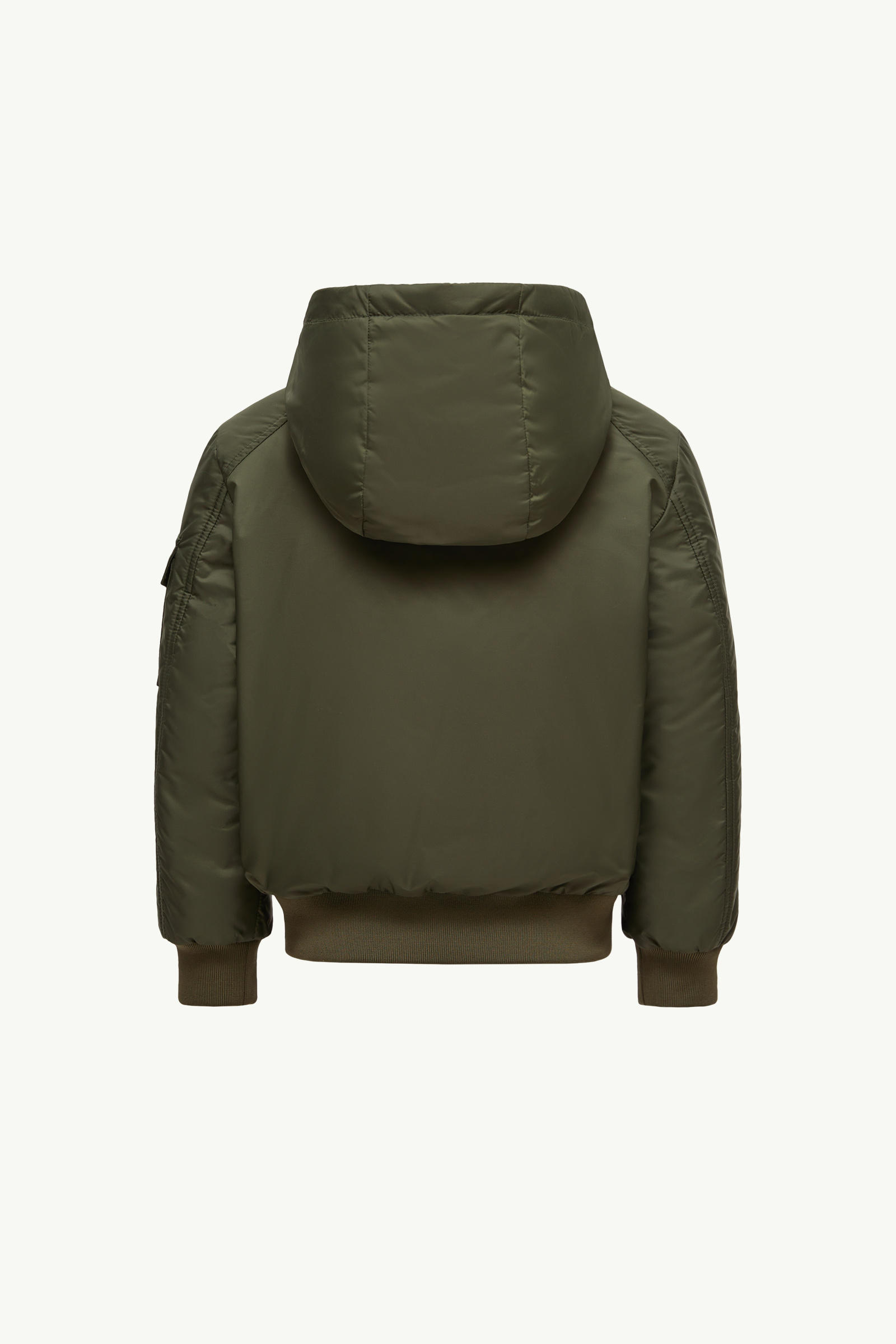 Duncer Hooded Down Jacket Boy Olive Green Moncler 3