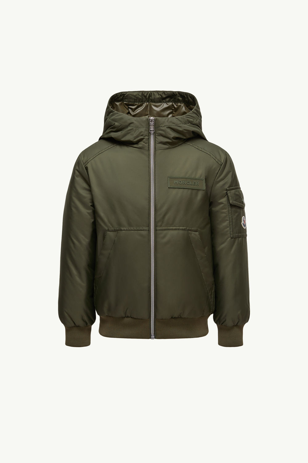 Duncer Daunenjacke mit Kapuze Jungen Olivgrün Moncler 0