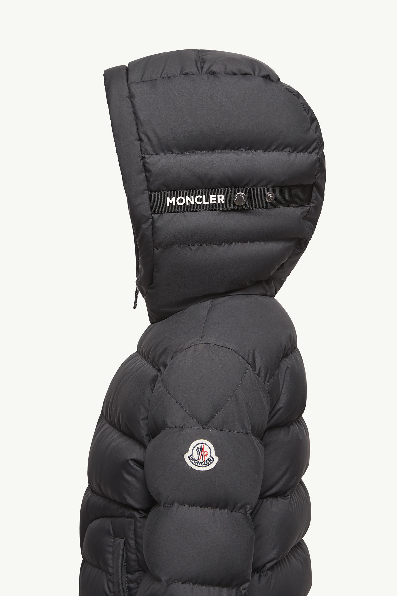 Grecois Hooded Down Jacket Boy Black Moncler 1