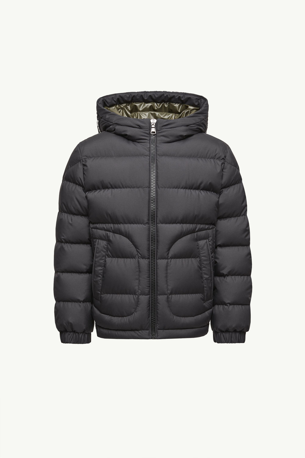 Grecois Hooded Down Jacket Boy Black Moncler 0