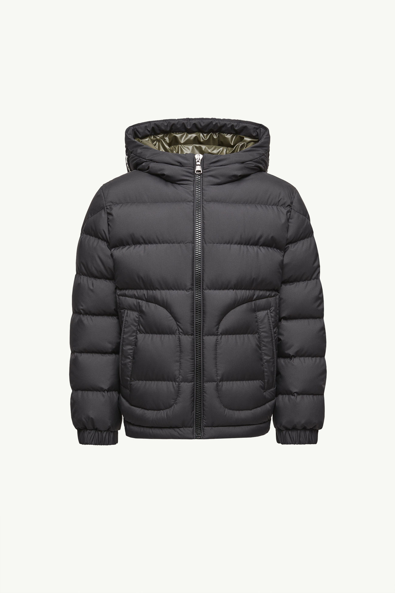 Grecois Hooded Down Jacket Boy Black Moncler 0