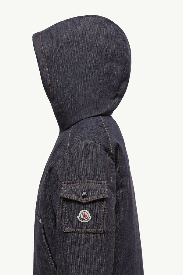Doudoune à capuche En Denim Nicolau Garçon Bleu Jean Moncler 2