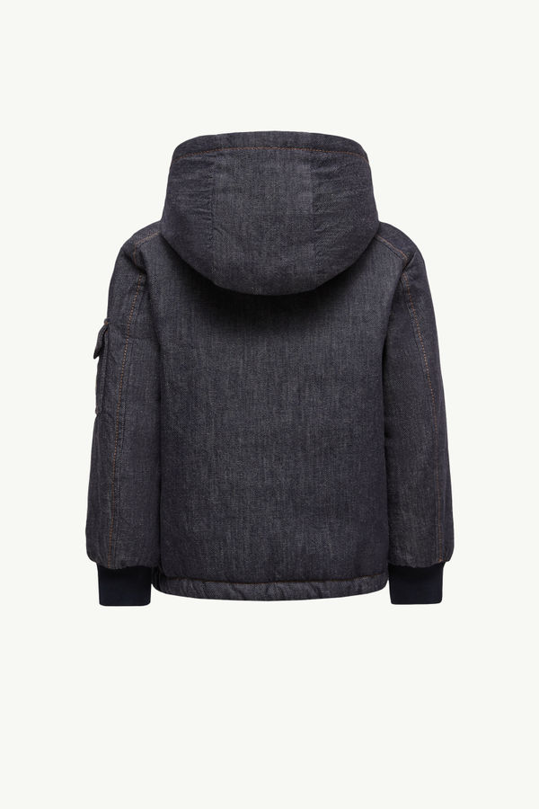 Doudoune à capuche En Denim Nicolau Garçon Bleu Jean Moncler 3
