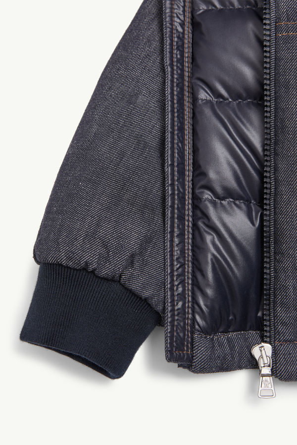 Doudoune à capuche En Denim Nicolau Garçon Bleu Jean Moncler 6