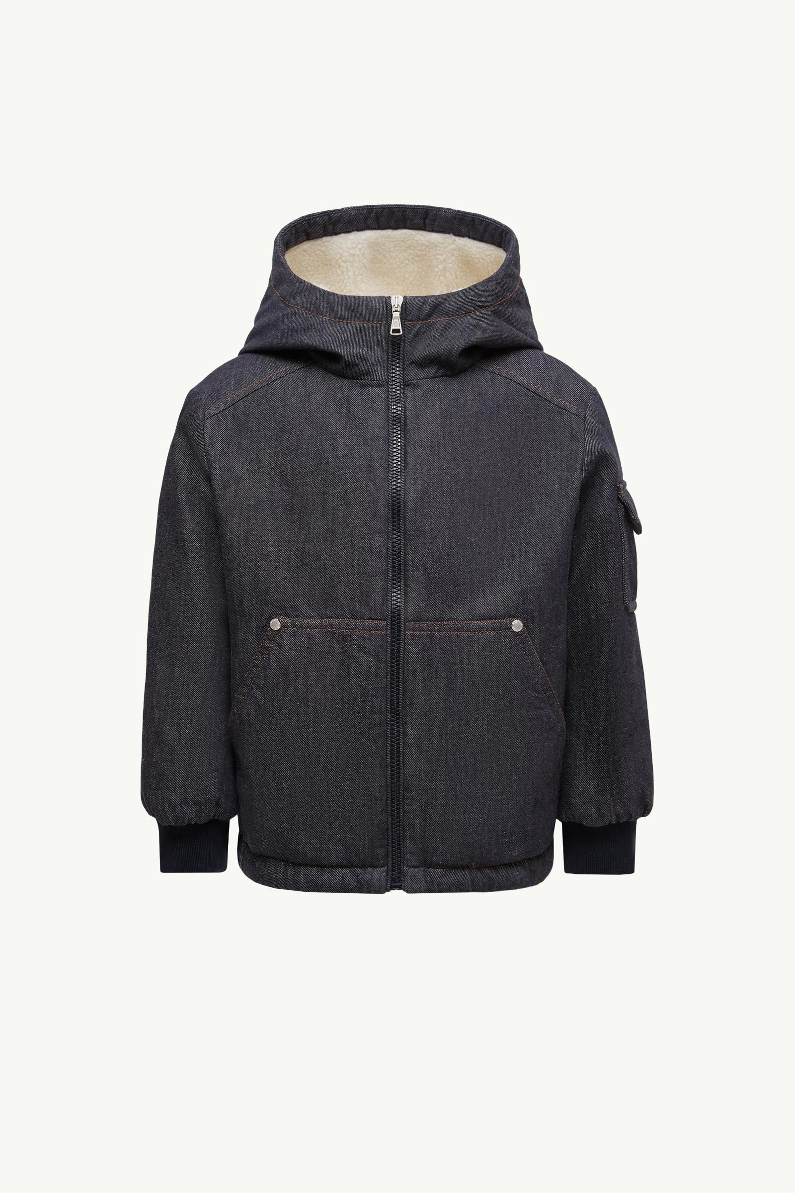Denim Blue Nicolau Denim Hooded Down Jacket - Down Jackets & Vests