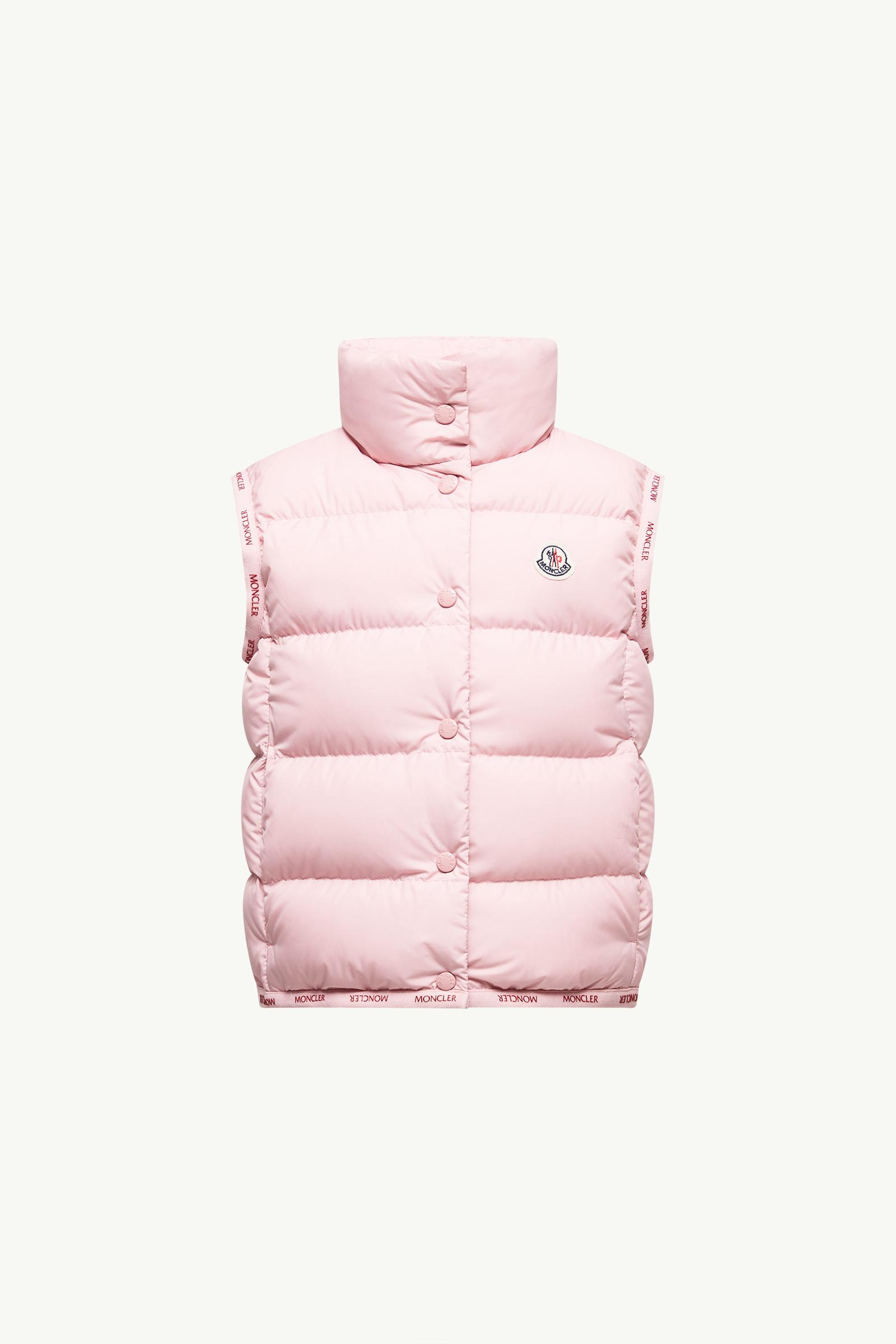MONCLER ピンク フード付き ナイロンベスト ピンク Badiaダウンベスト 