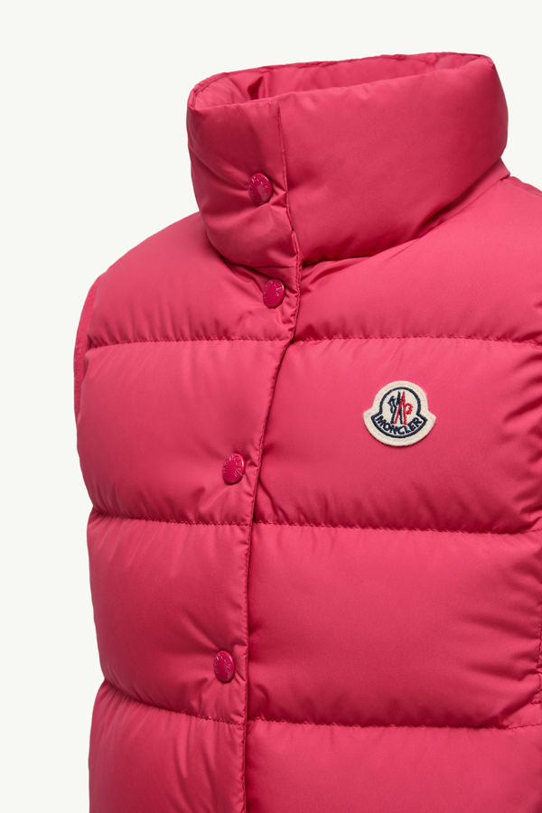 Badia Down Gilet Girl Pink Moncler 1