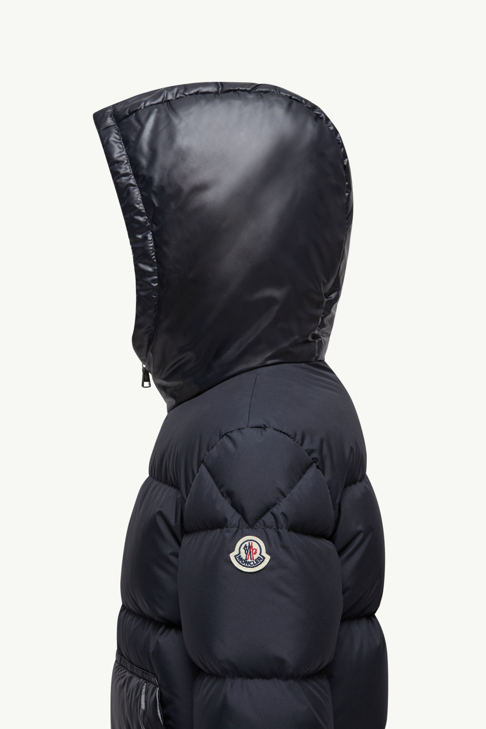 Barin Hooded Down Jacket Boy Navy Blue Moncler 1