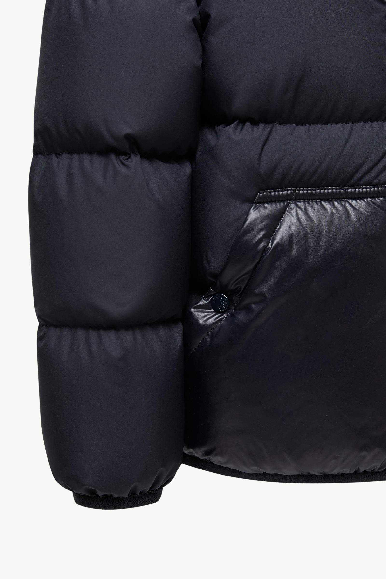 Barin Hooded Down Jacket Boy Navy Blue Moncler 3