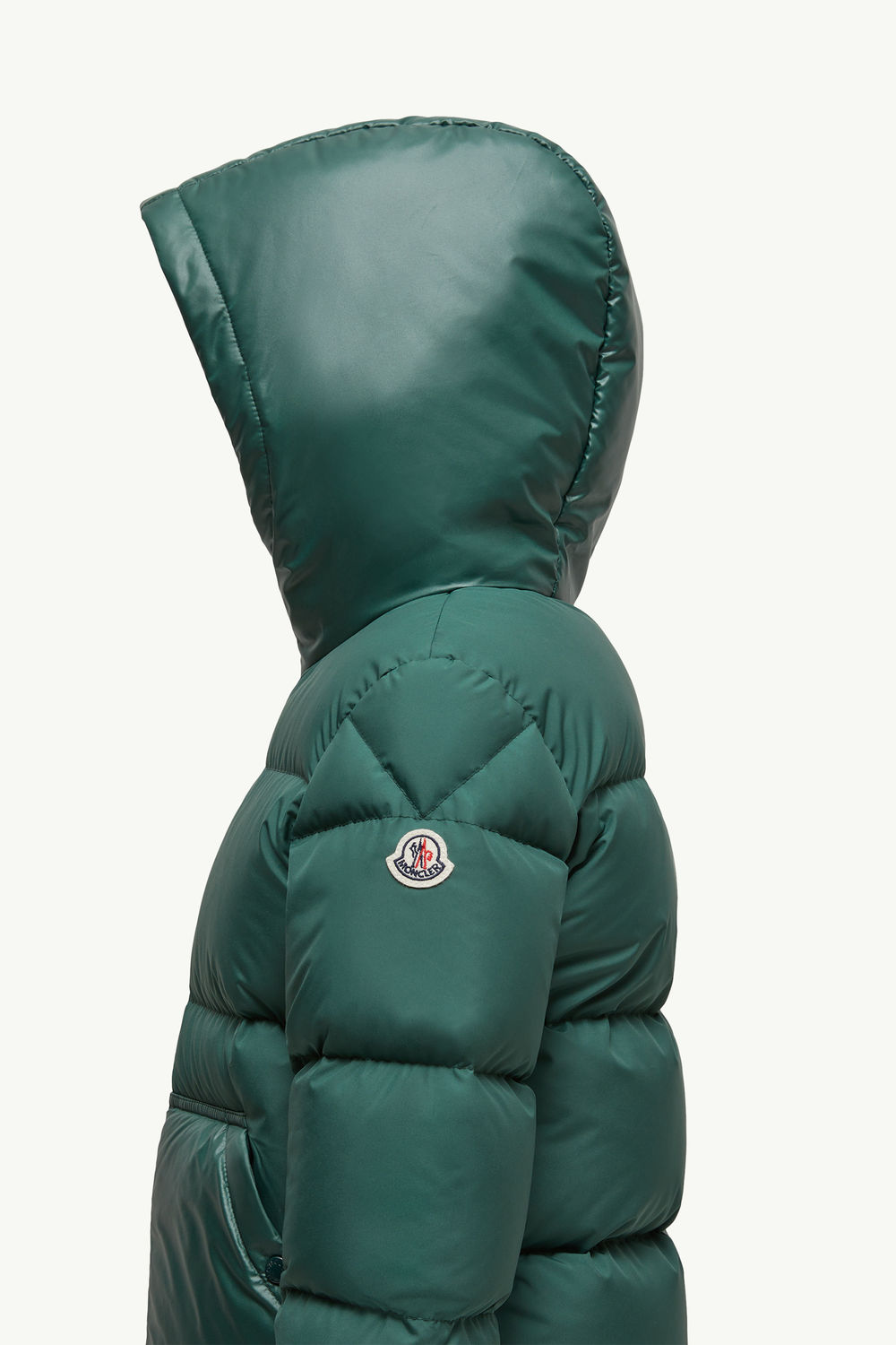 Barin Hooded Down Jacket Boy Emerald Green Moncler 2