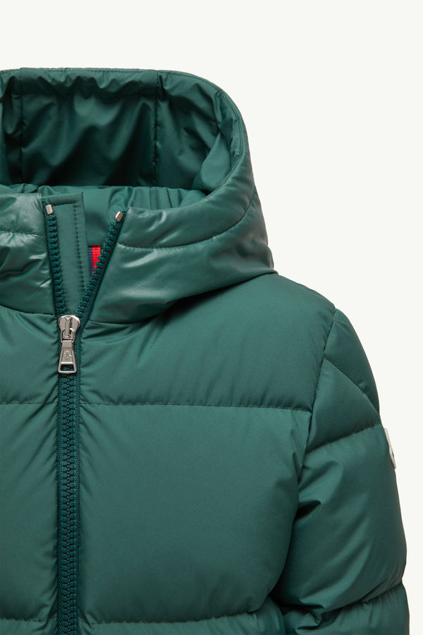 Barin Hooded Down Jacket Boy Emerald Green Moncler 4