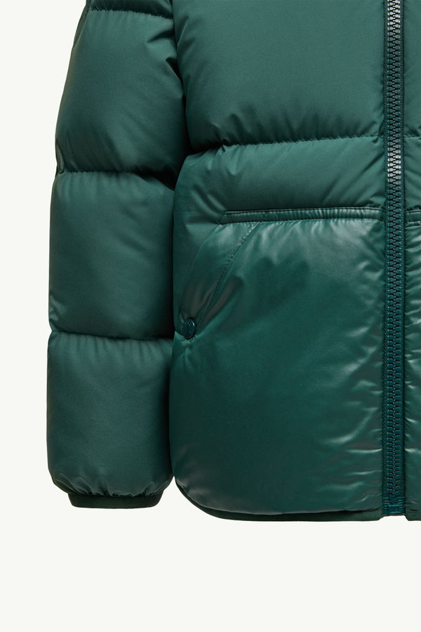 Barin Hooded Down Jacket Boy Emerald Green Moncler 5