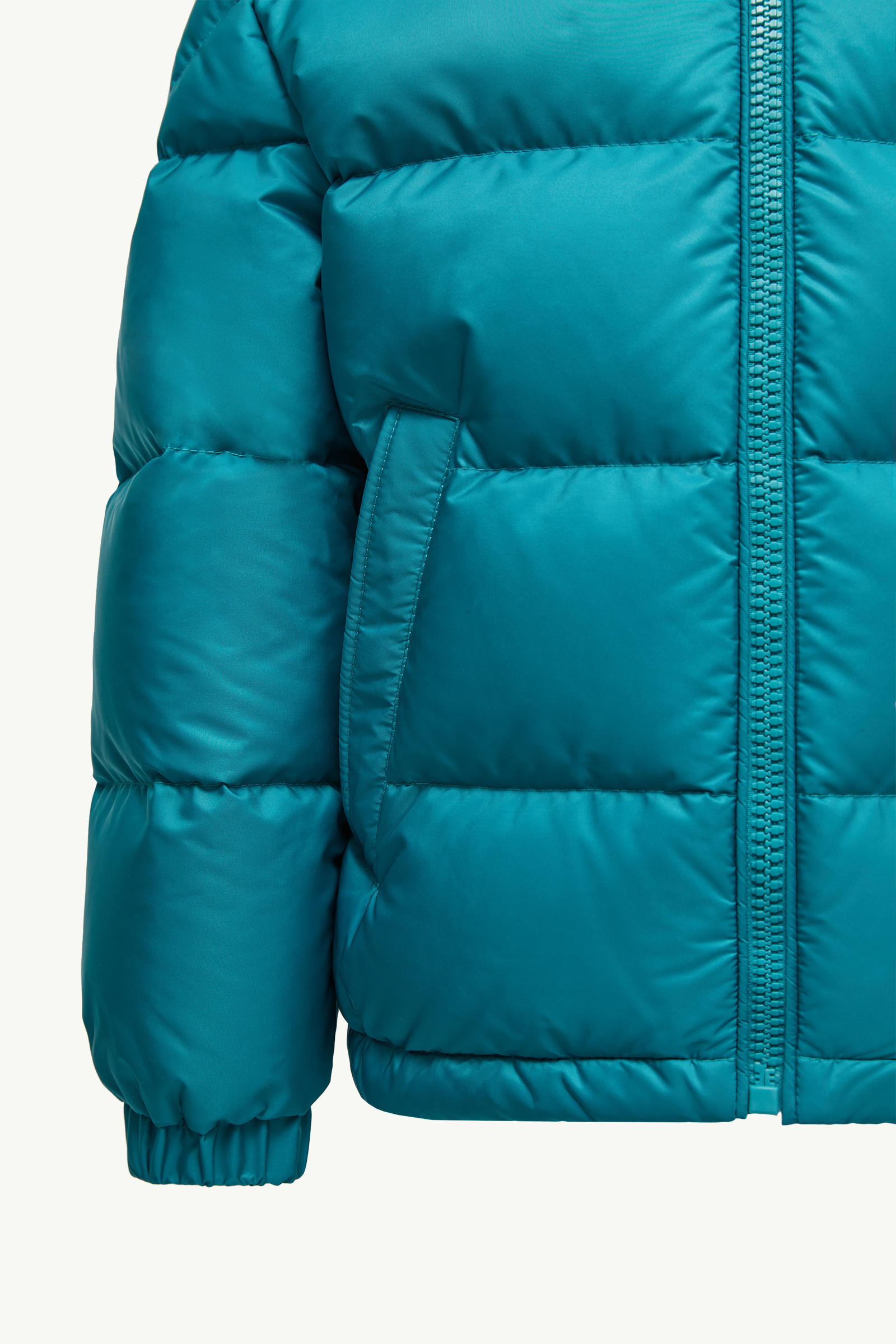 Eranu Hooded Down Jacket Boy Aqua Green Moncler 4