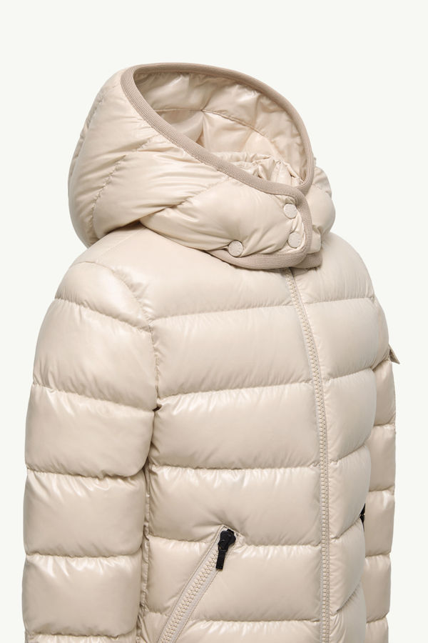 Piumino Badyf con cappuccio e orlo in materiali sintetici Bambina Beige Chiaro Moncler 3