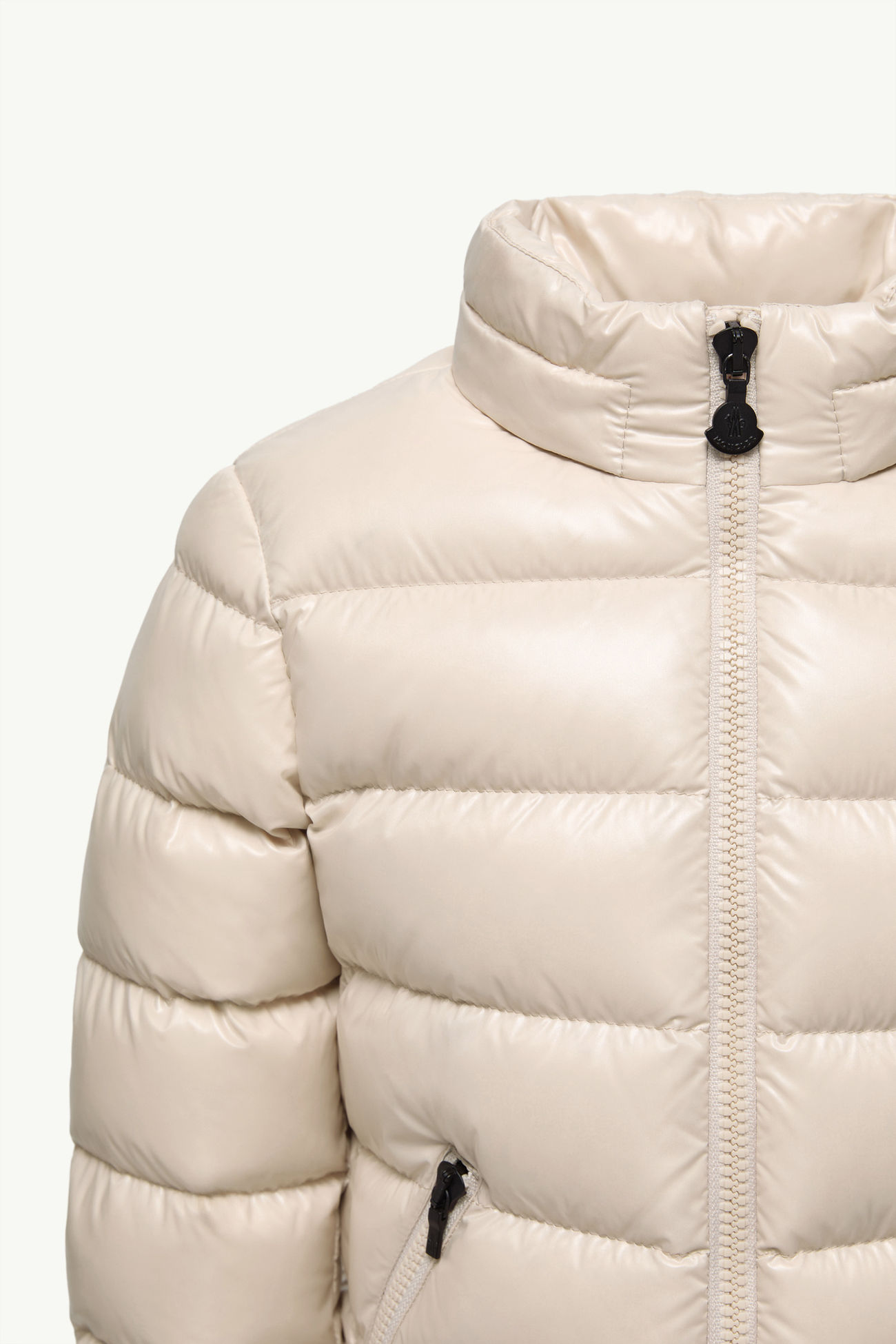 Badyf Hooded Faux Fur-Trimmed Down Jacket Girl Light Beige Moncler 4