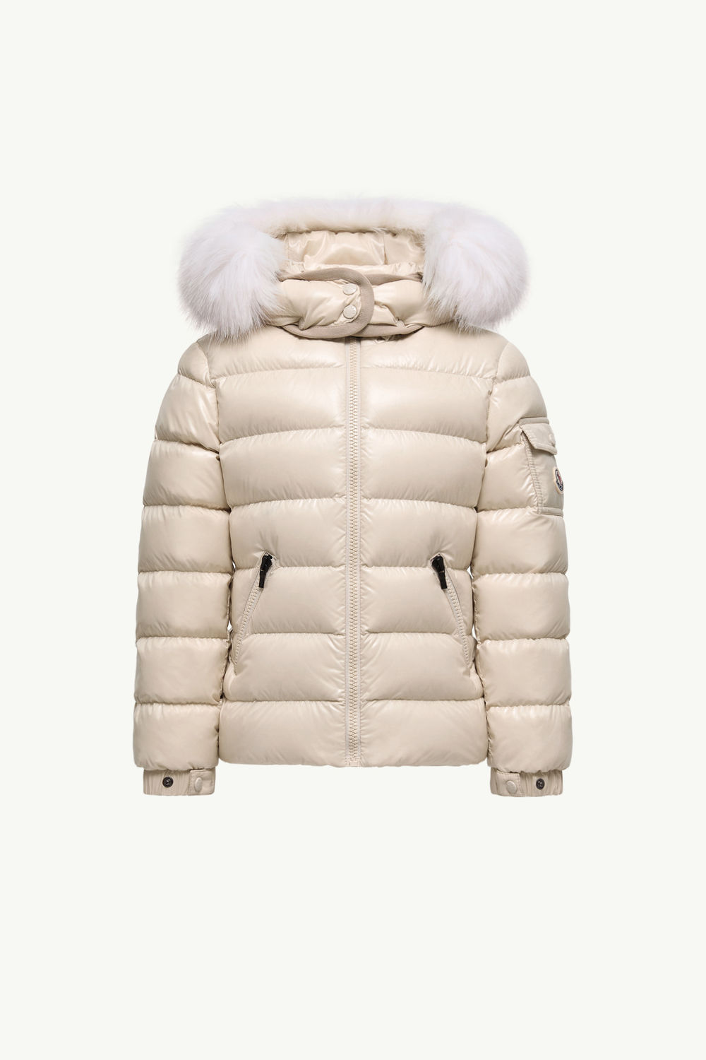 Badyf Hooded Down Jacket Girl Light Beige Moncler 0
