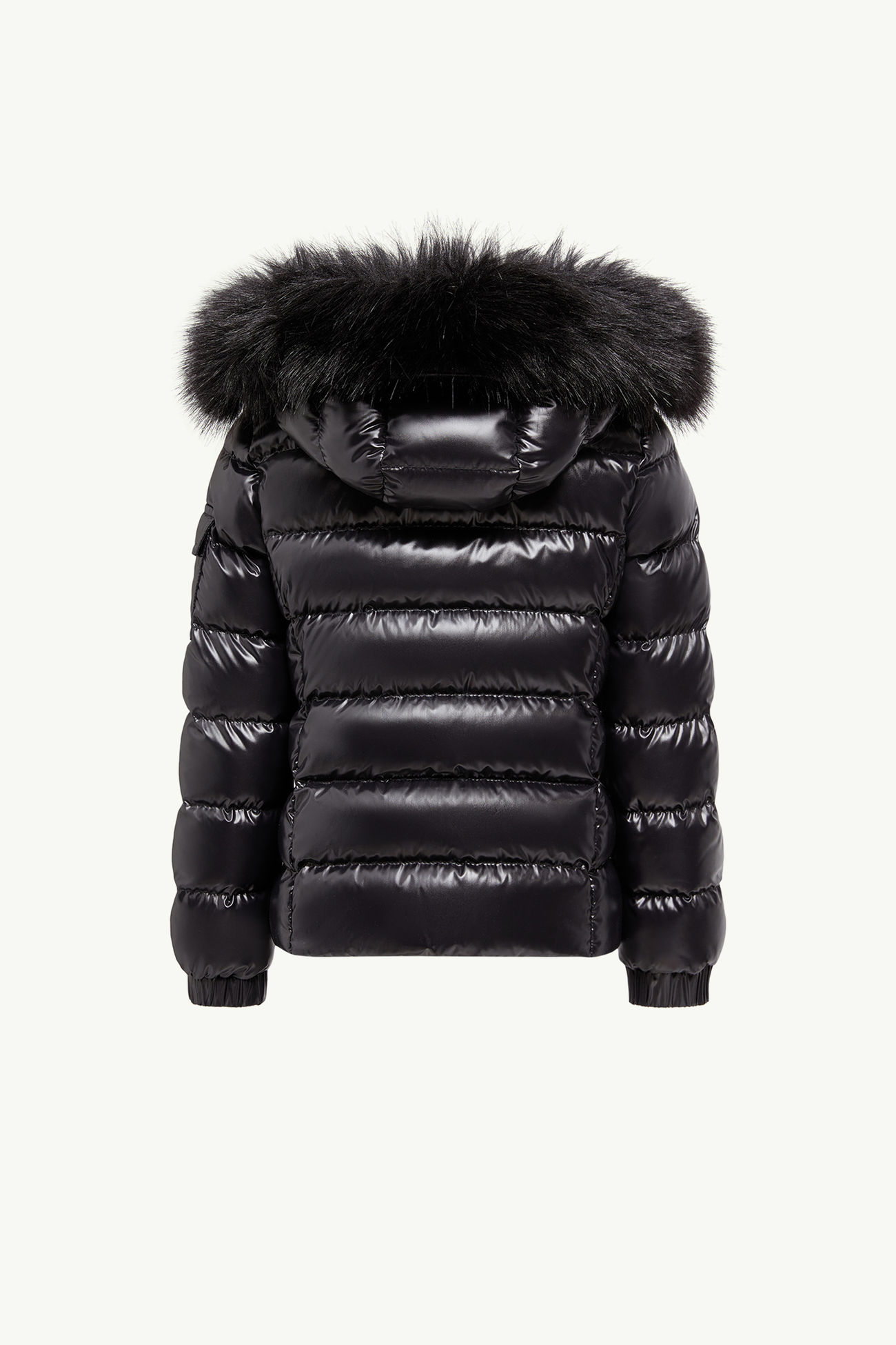 Badyf Hooded Faux Fur-Trimmed Down Jacket Girl Black Moncler 2