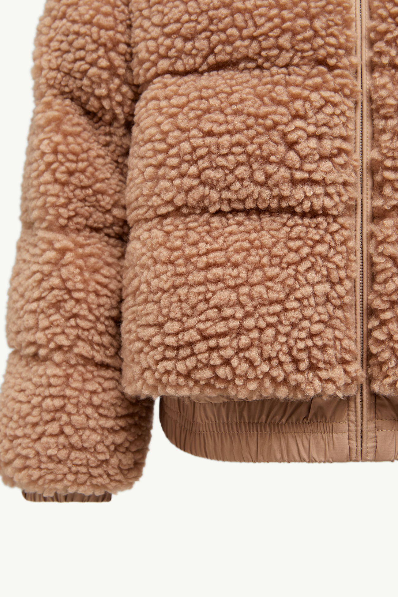 Adalbertas Daunenjacke aus Teddystoff mit Kapuze Mädchen Beige Moncler 5