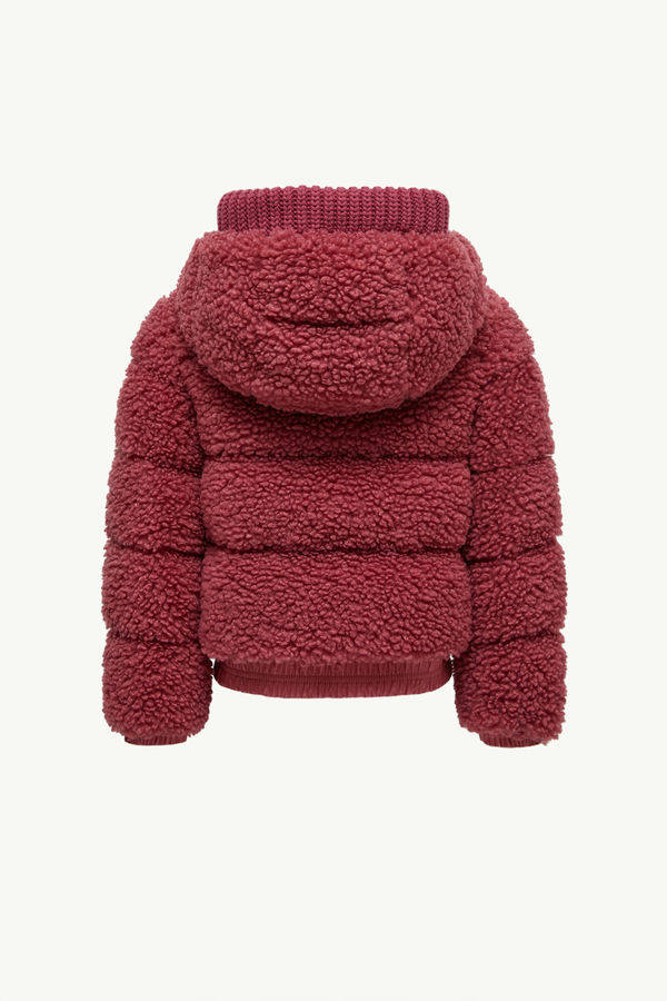 Adalbertas Teddy Hooded Down Jacket Girl Dusty Pink Moncler 2