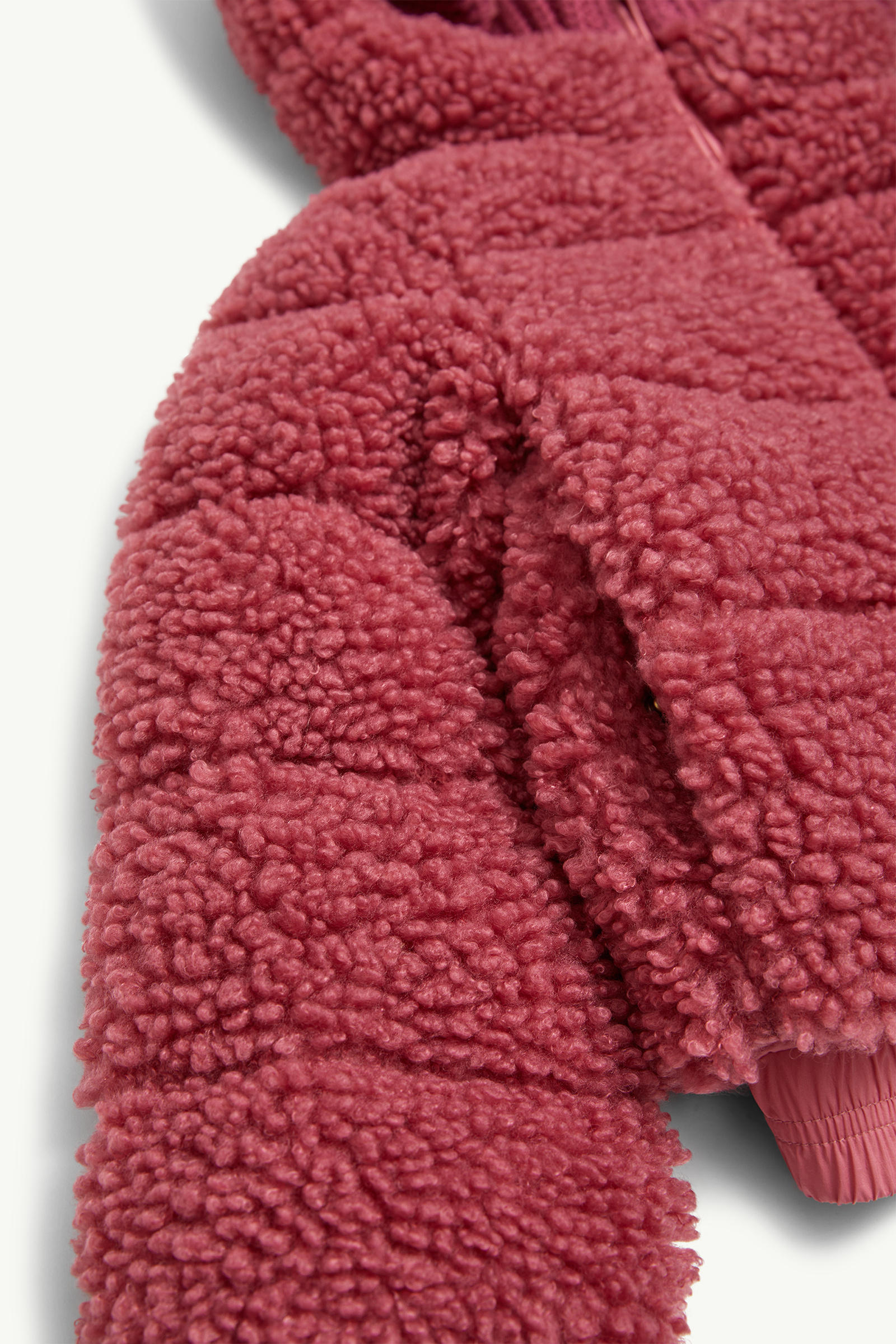 Adalbertas Teddy Hooded Down Jacket Girl Dusty Pink Moncler 4