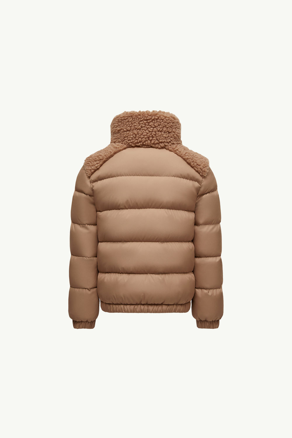 Vard Teddy-Trimmed Down Jacket Girl Camel Beige Moncler 3