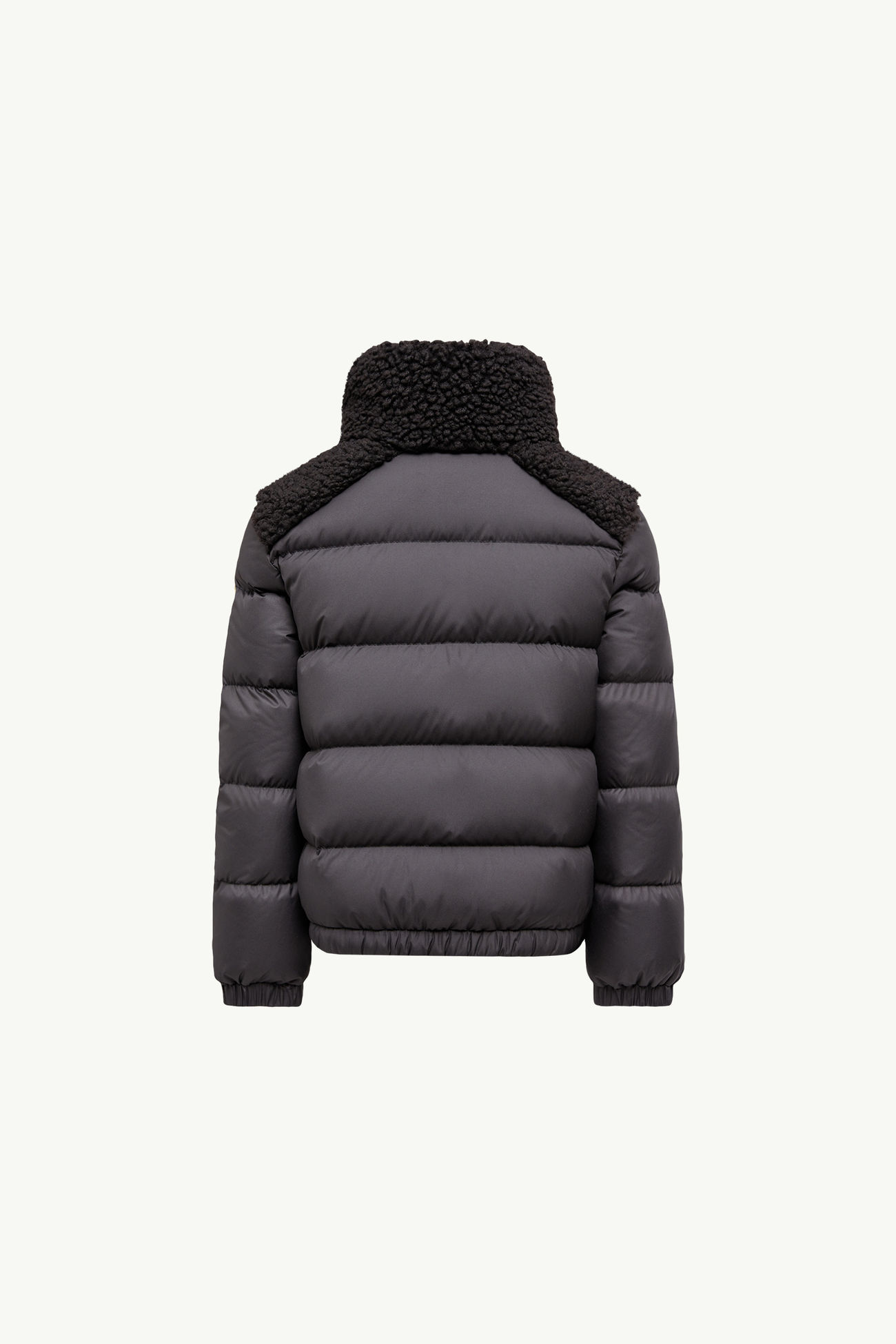 Piumino con Bordo Effetto Teddy Vard Bambina Nero Moncler 2