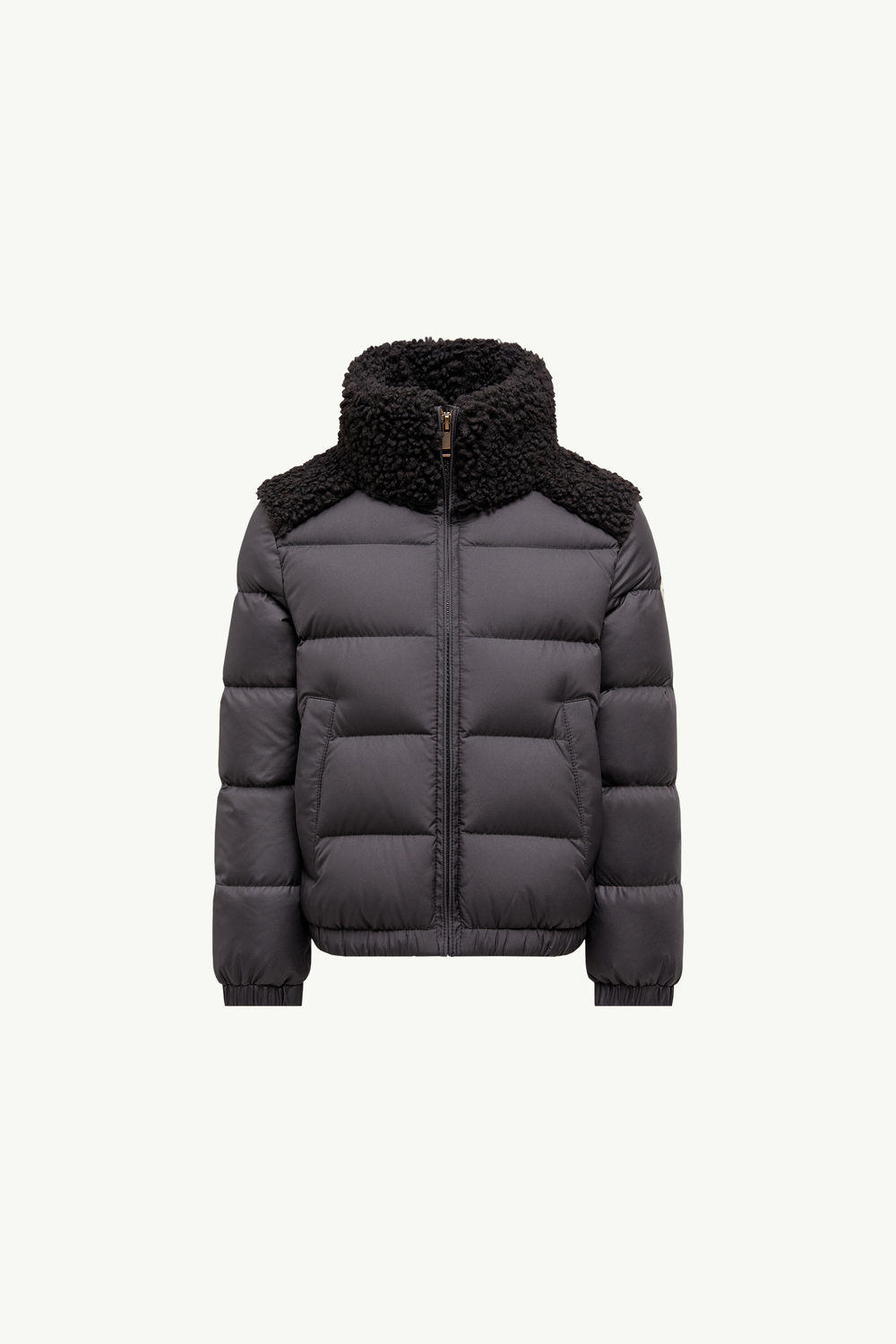 Vard Teddy-Trimmed Down Jacket Girl Black Moncler 0