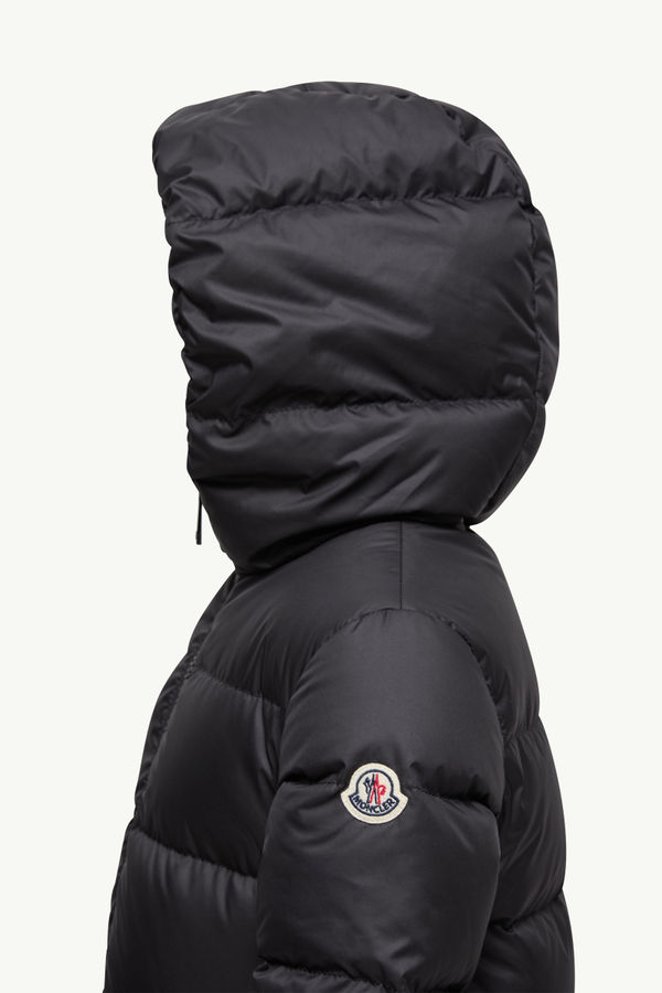 Elizaveta Hooded Down Jacket Girl Black Moncler 1