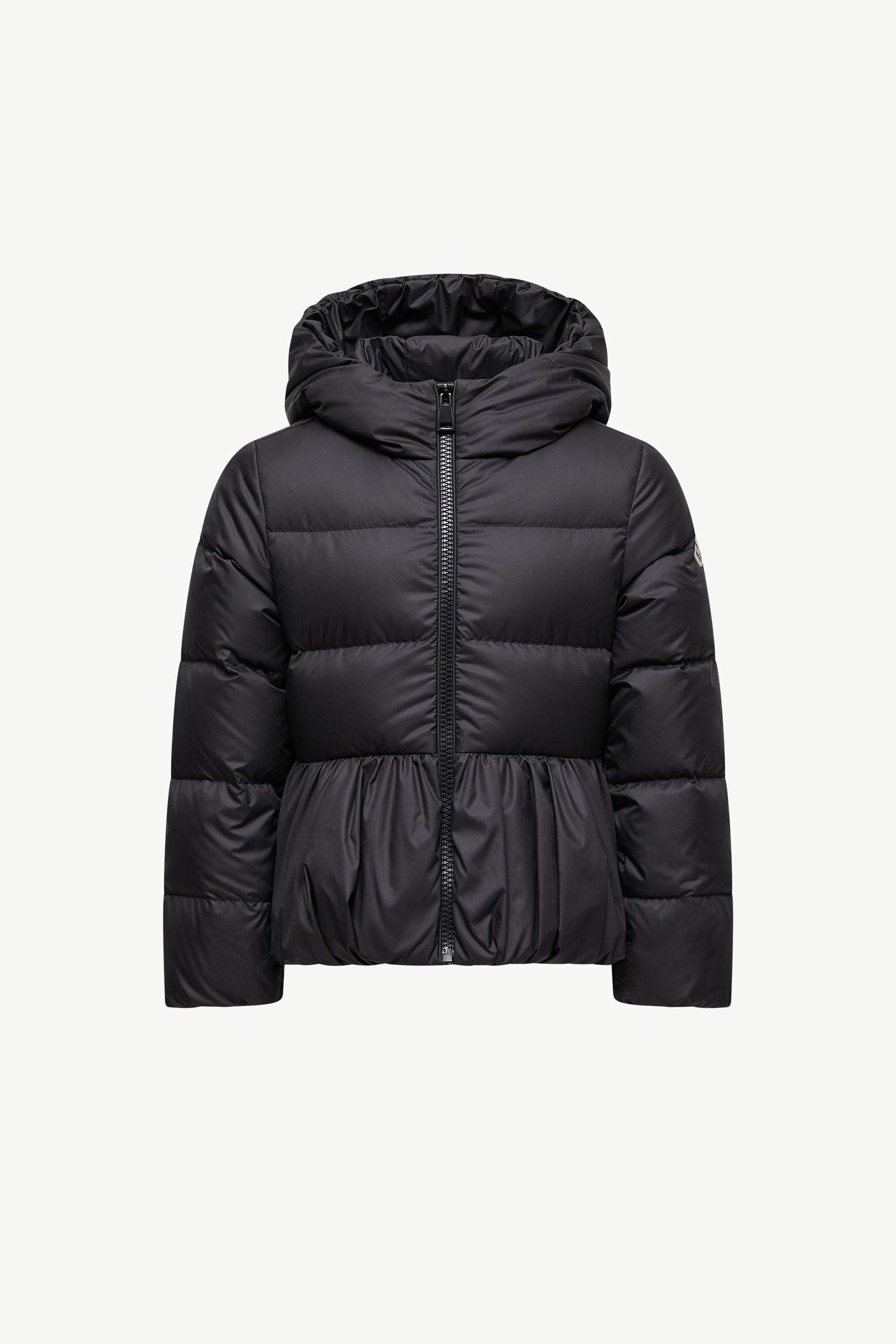 Elizaveta Hooded Down Jacket Girl Black Moncler 0