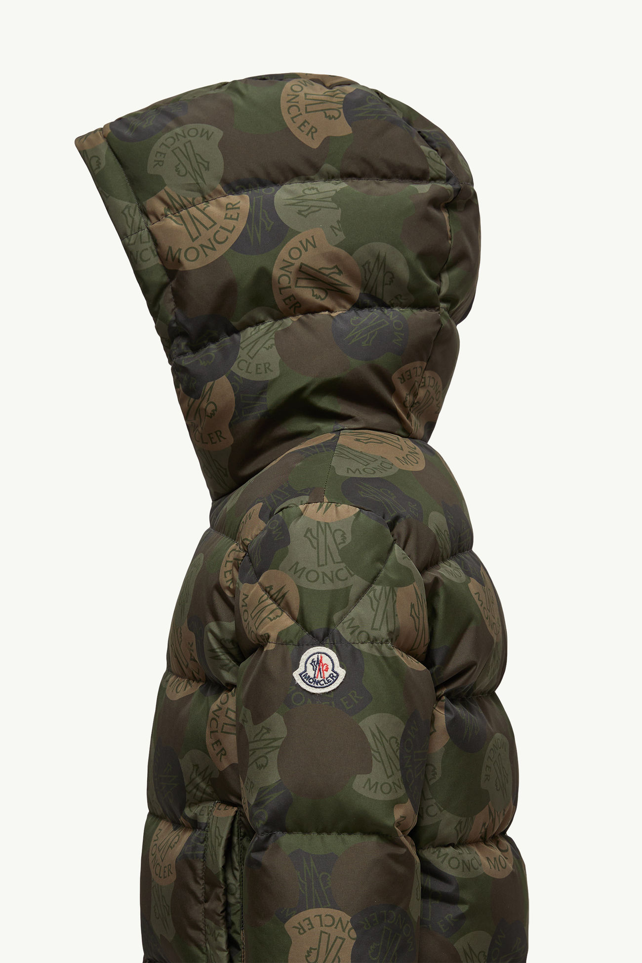 Escer ダウンジャケット ボーイズ グリーン & ブラウン Moncler 2