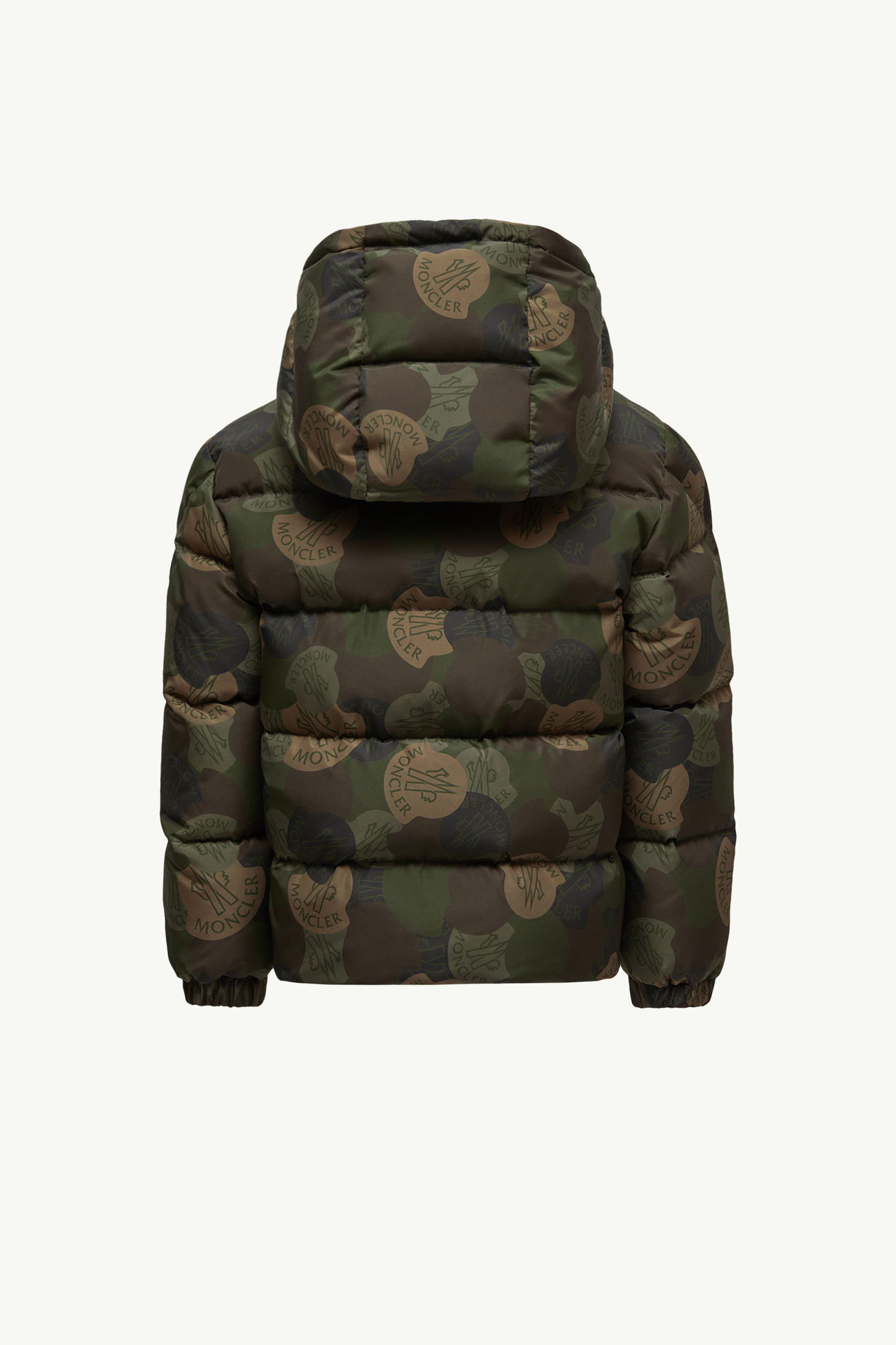 Piumino con Cappuccio Escer Bambino Verde & Marrone Moncler 3