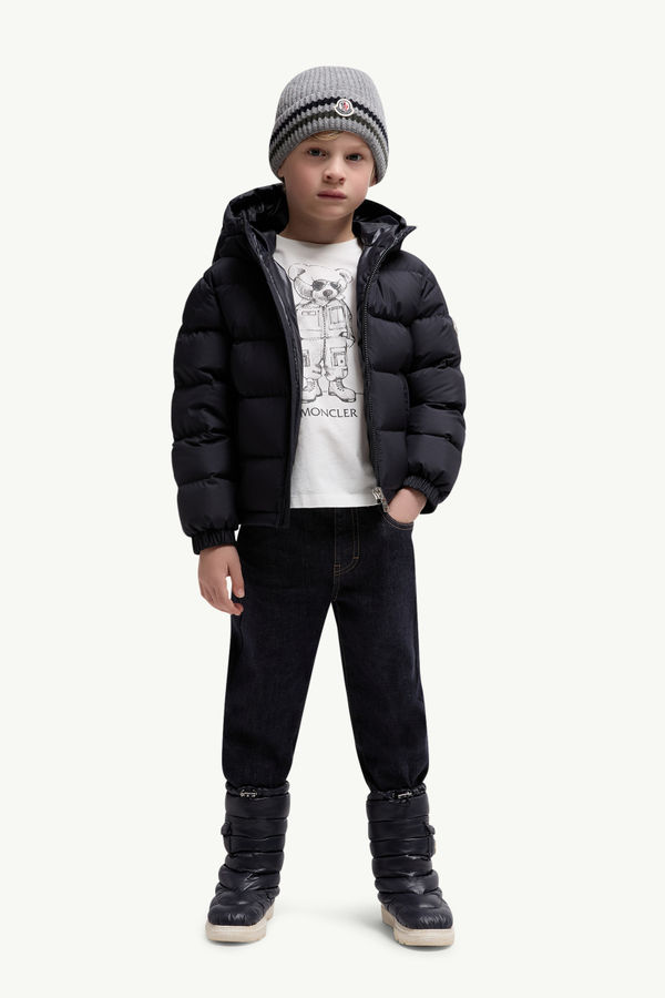 Taidu Hooded Down Jacket Boy Navy Blue Moncler 1