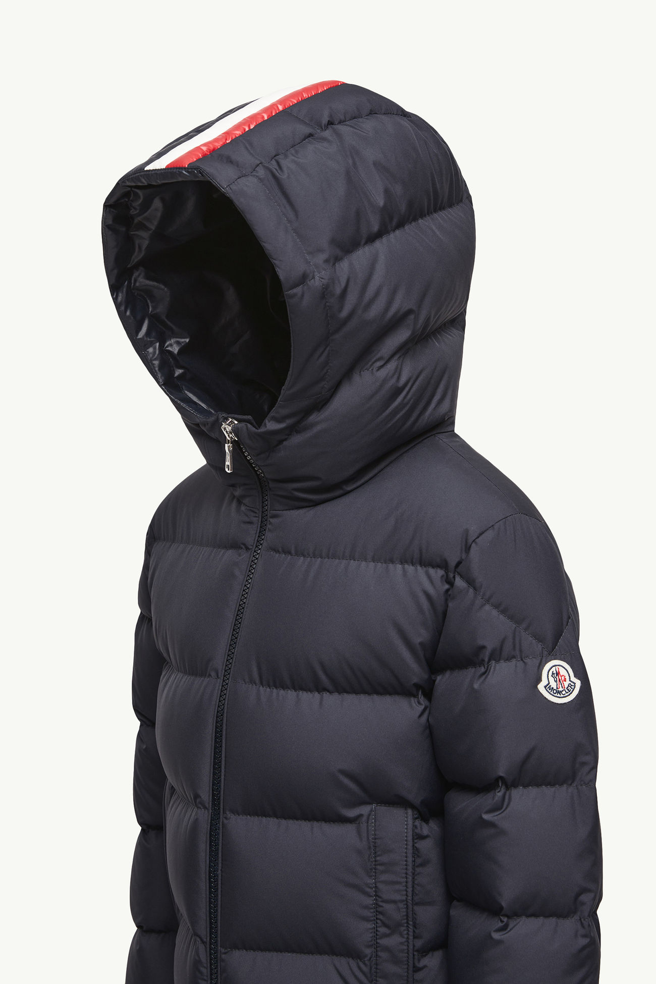 MONCLER フード付きダウンコート 10歳 140サイズダークネイビー