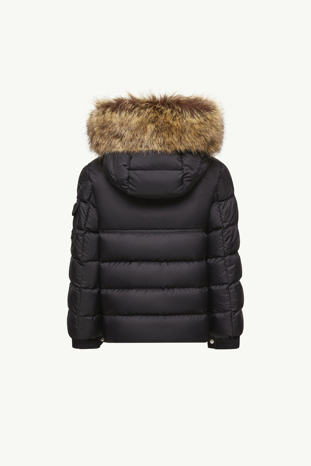 New Byronf Hooded Faux Fur-Trimmed Down Jacket Boy Black Moncler 2