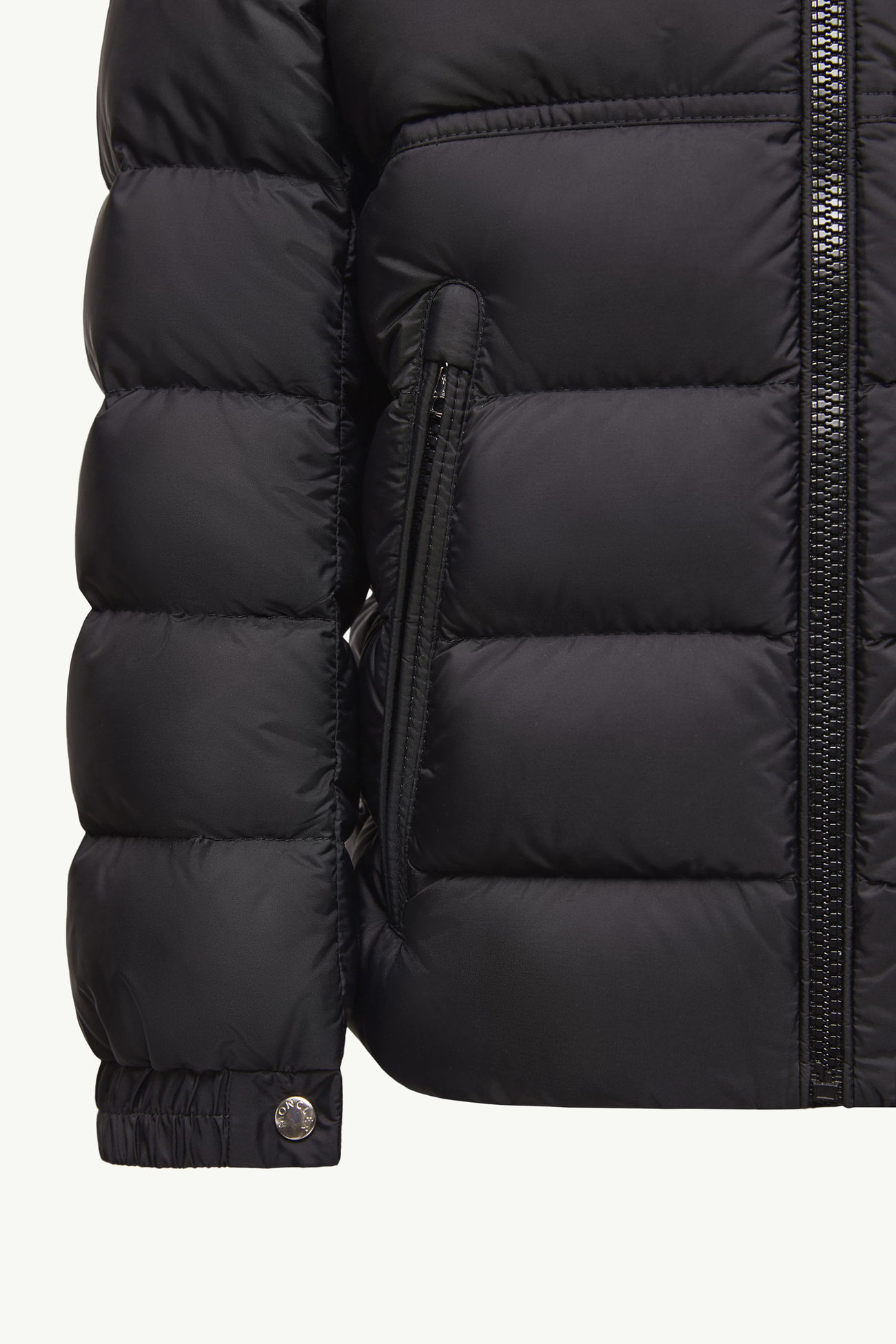 New Byronf男童连帽合成材料饰边羽绒夹克外套 男童 黑色 Moncler 4