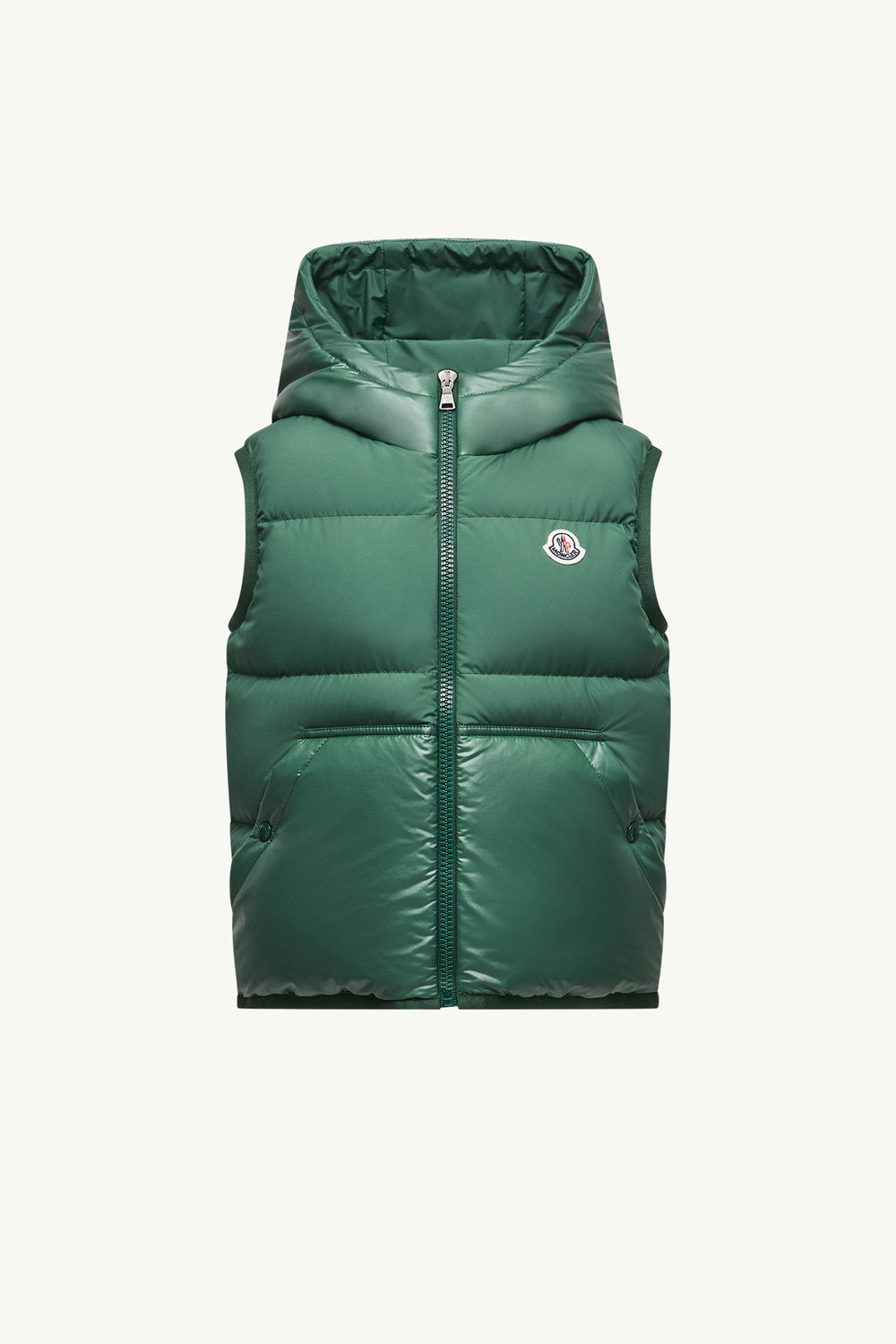 Voldan Hooded Down Vest Boy Emerald Green Moncler 0