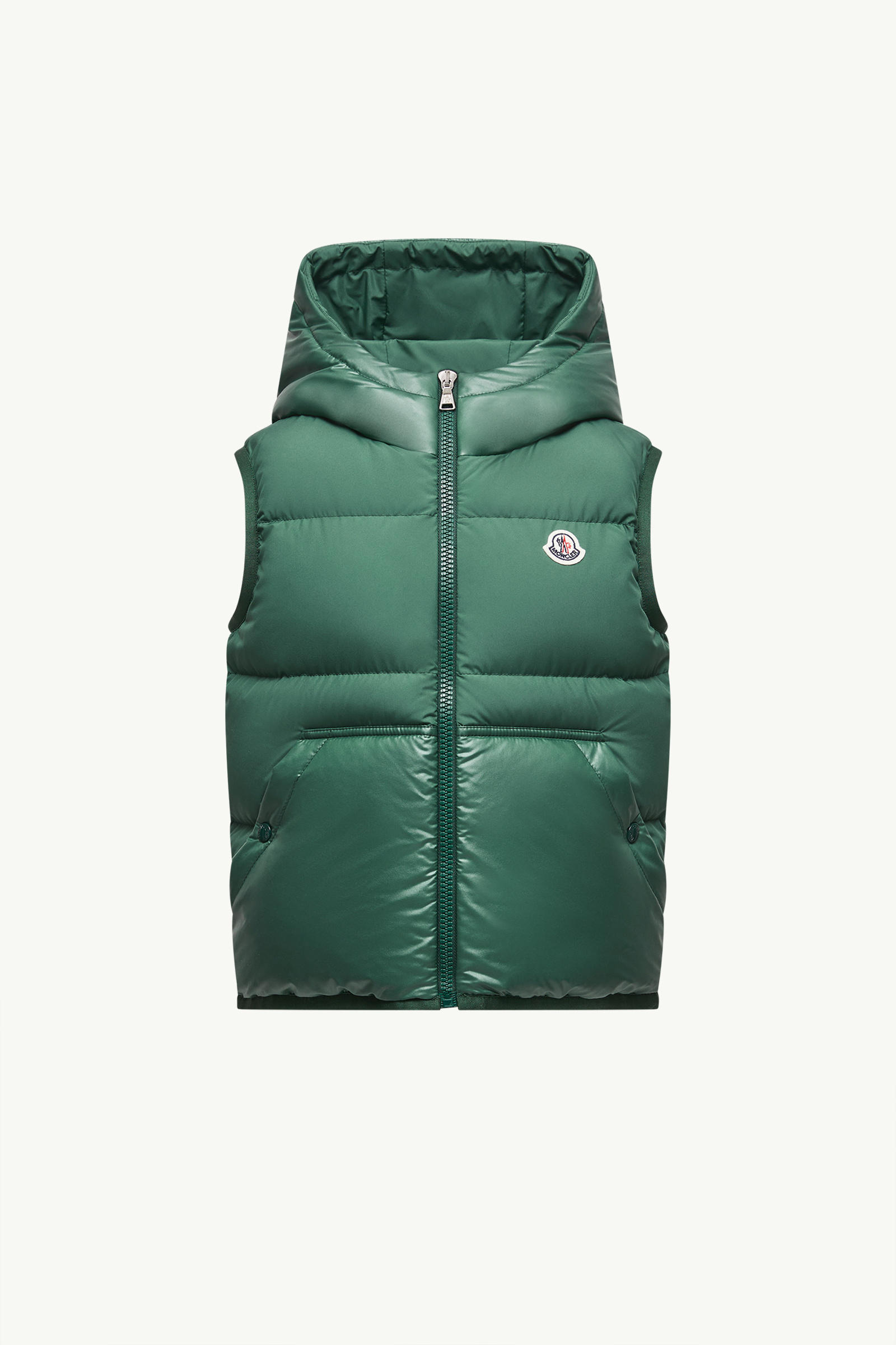 Voldan Hooded Down Vest Boy Emerald Green Moncler 0