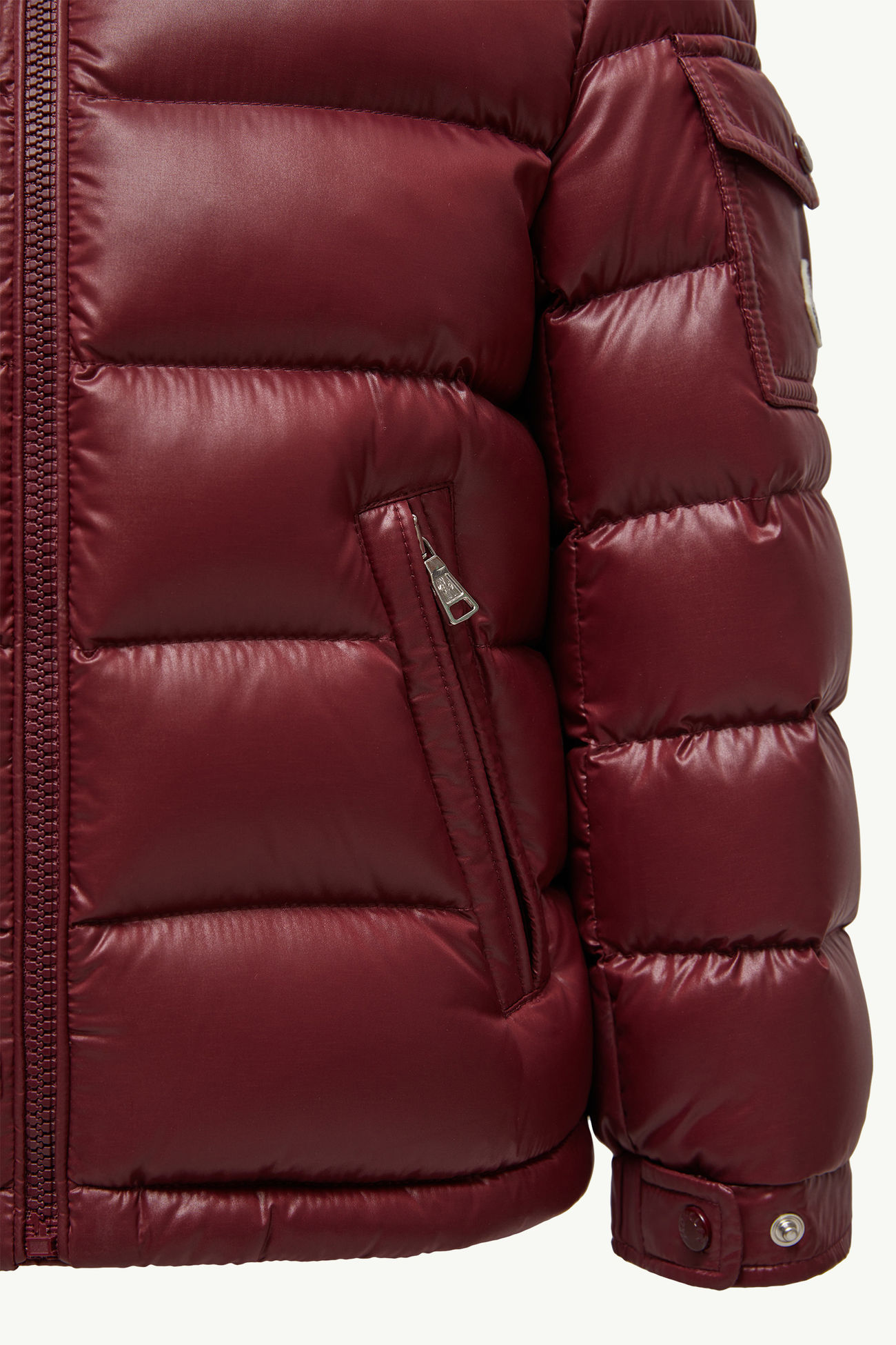 New Moncler Maya Daunenjacke mit Kapuze Jungen Rot Moncler 4