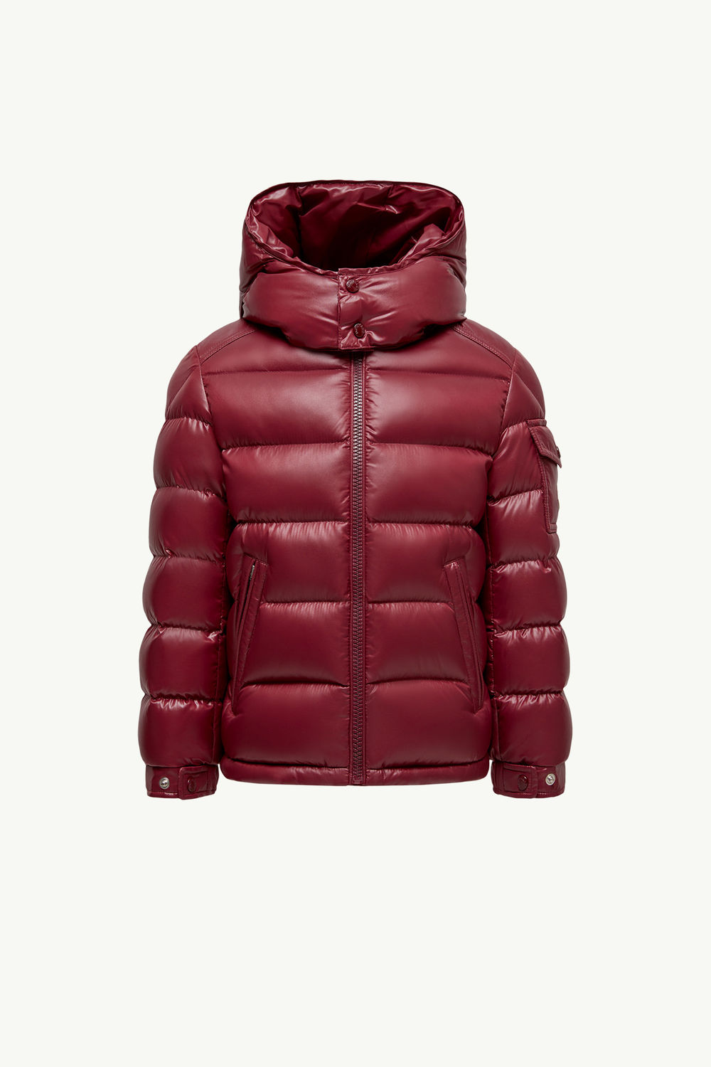 New Moncler Maya Hooded Down Jacket Boy Red Moncler 0
