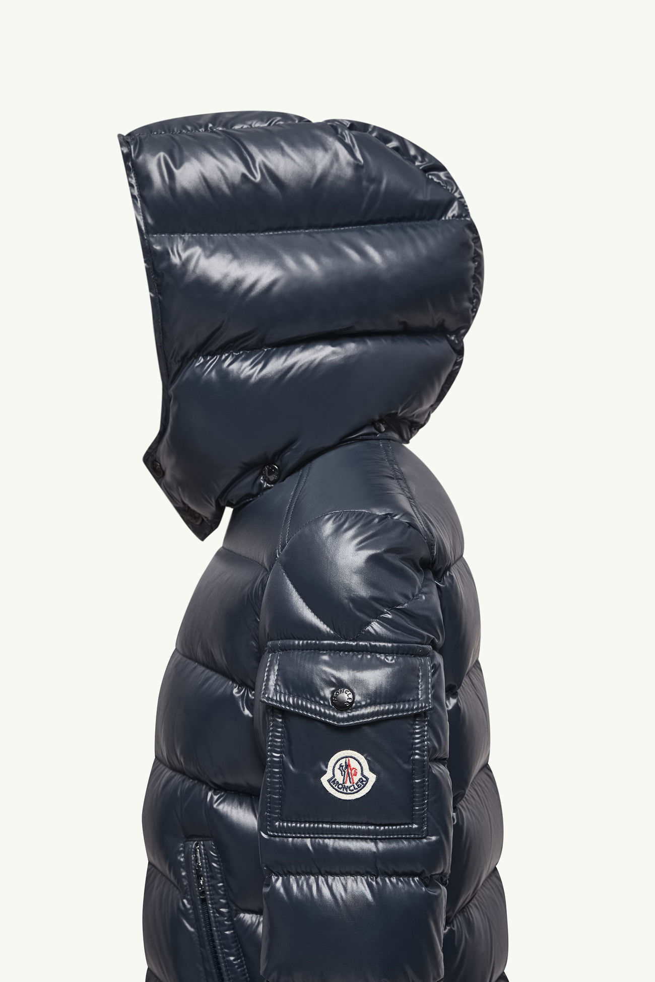 New Moncler Maya 후드 다운 재킷 키즈 남아 네이비 블루 Moncler 1