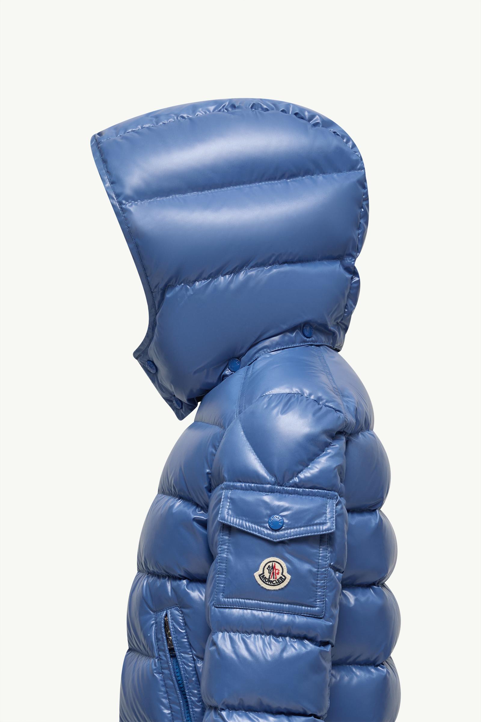 New Moncler Maya Hooded Down Jacket Boy Electric Blue Moncler 1