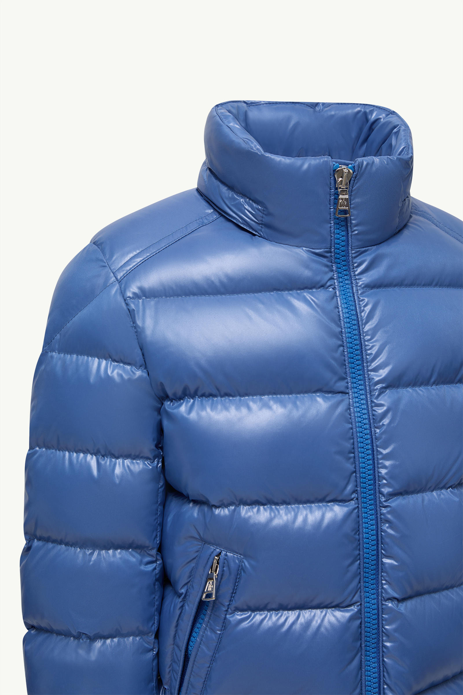 New Moncler Maya Hooded Down Jacket Boy Electric Blue Moncler 3
